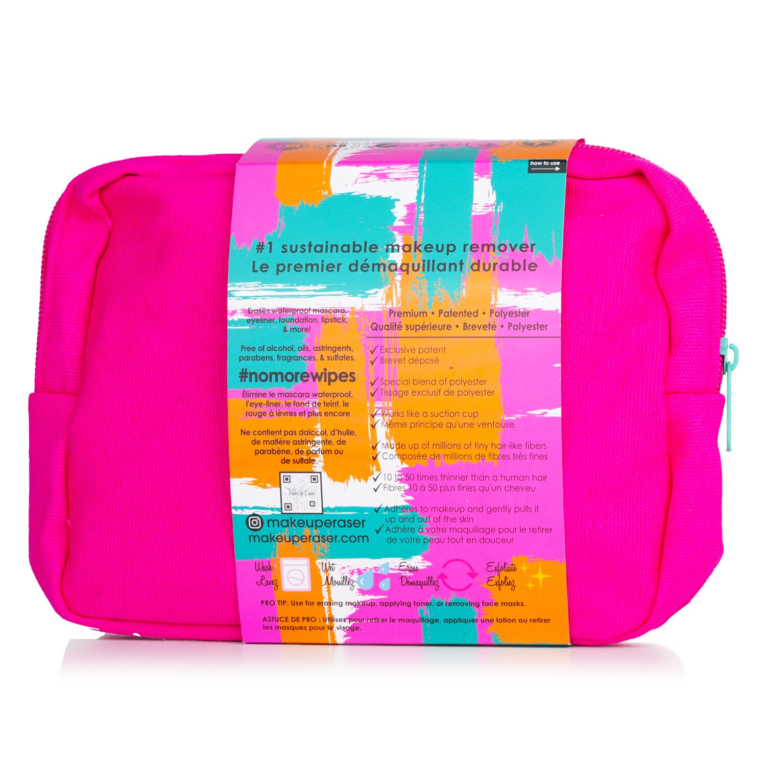 MakeUp Eraser Splash of Color 7 Day Set (7x Mini MakeUp Eraser Cloth + 1x Bag) 7pcs+1bag