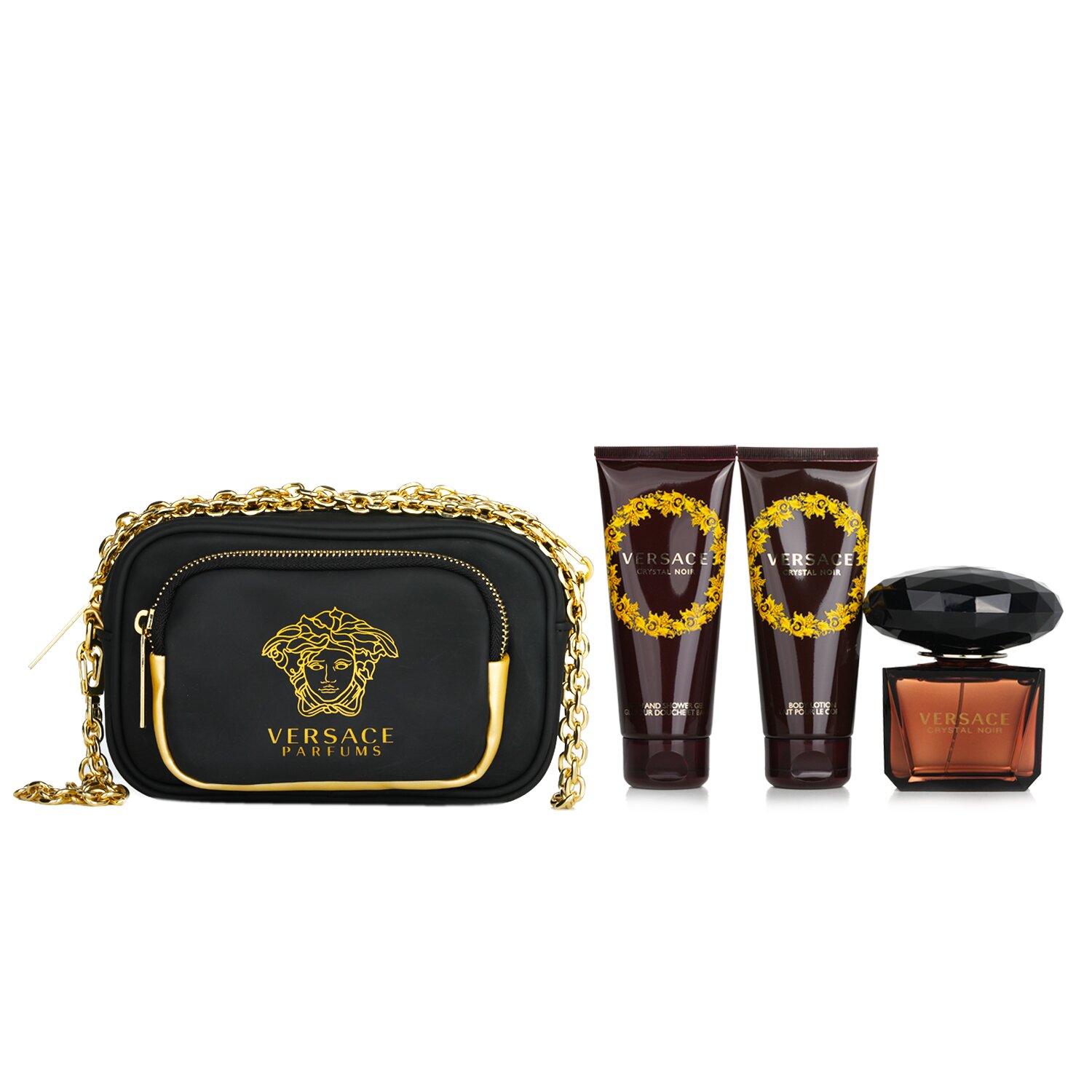 Versace Crystal Noir Coffret: 3pcs+1Bag