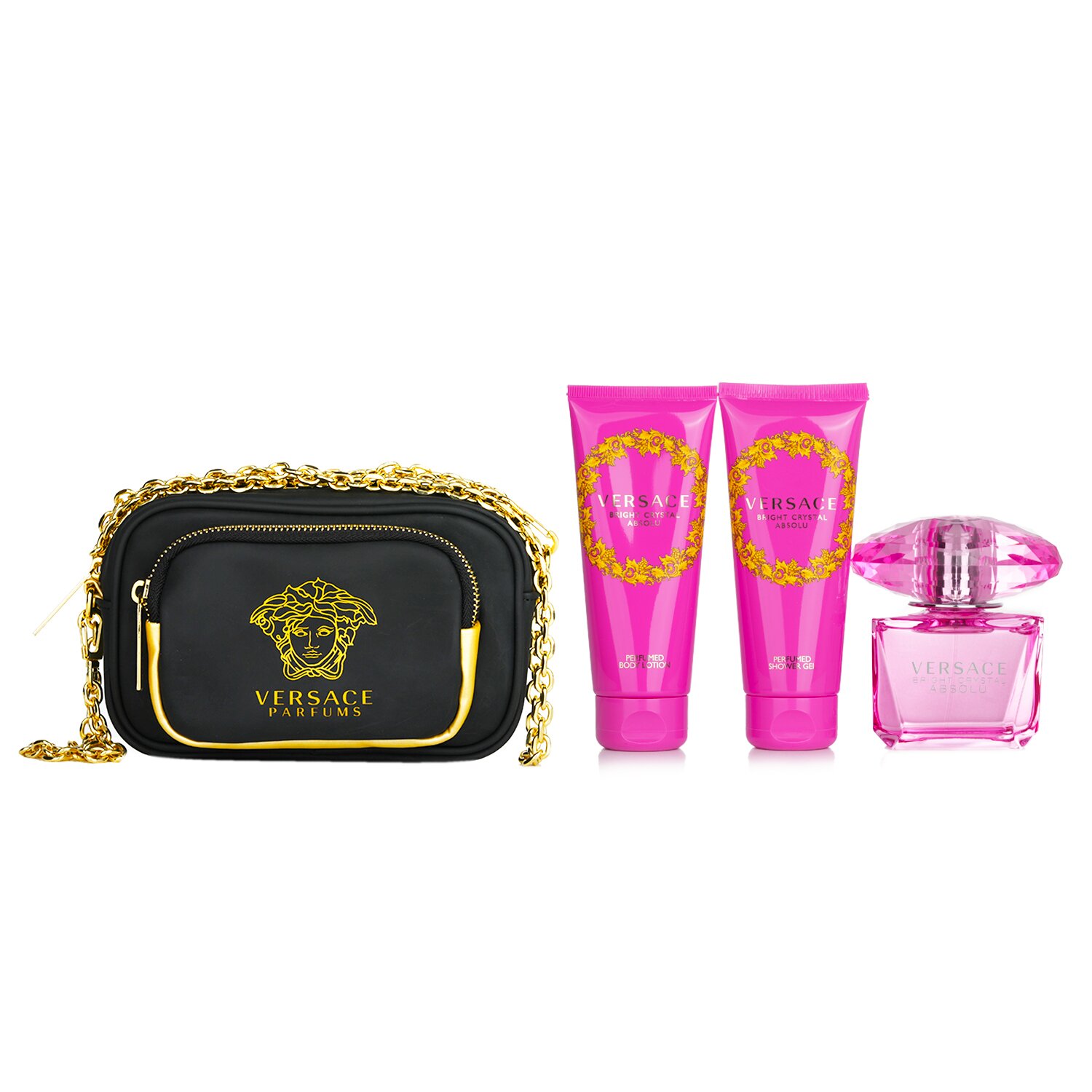 Versace Bright Crystal Absolu Coffret: 3pcs+1Bag