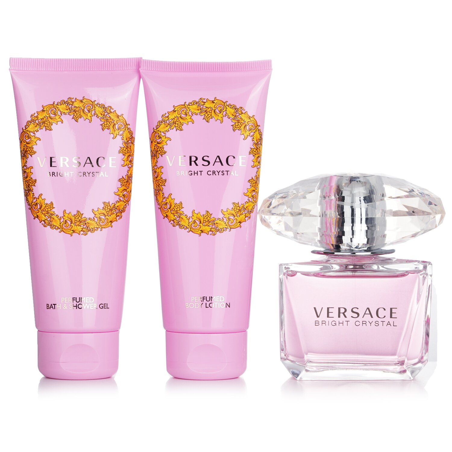 Versace Bright Crystal Coffret: 3pcs+1Bag