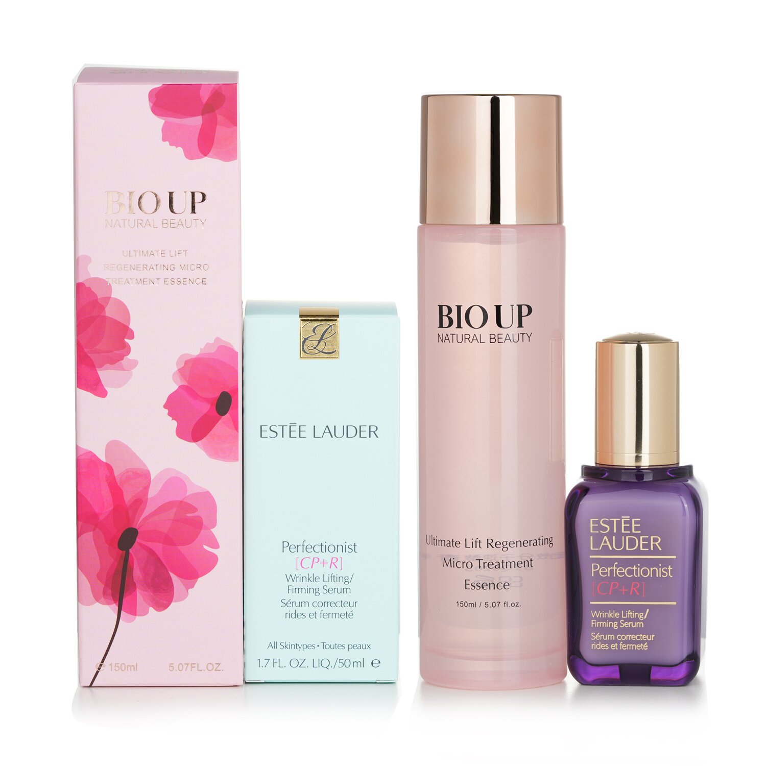 Estee Lauder Perfectionist [CP+R] Wrinkle Lifting/ Firming Serum - For All Skin Types 50ml (Free: Natural Beauty BIO UP Treatment Essence 150ml) 2pcs