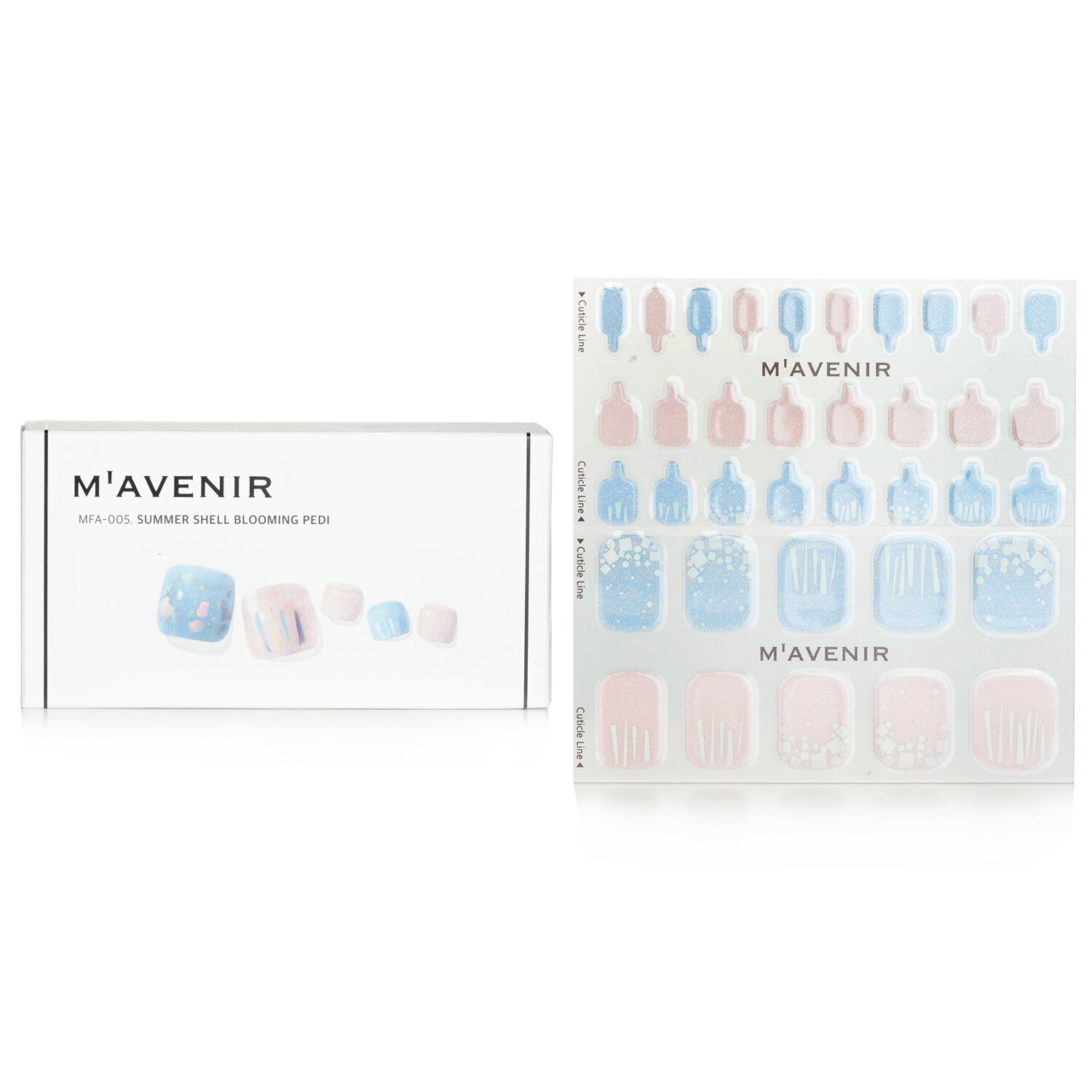 Mavenir Nail Sticker (Assorted Colour) 32pcs