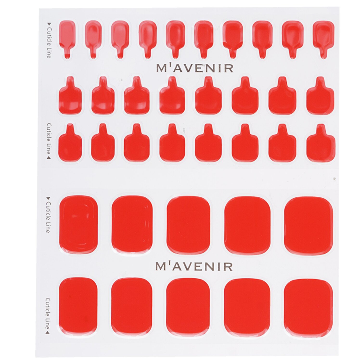 Mavenir Nail Sticker (Red) 36pcs