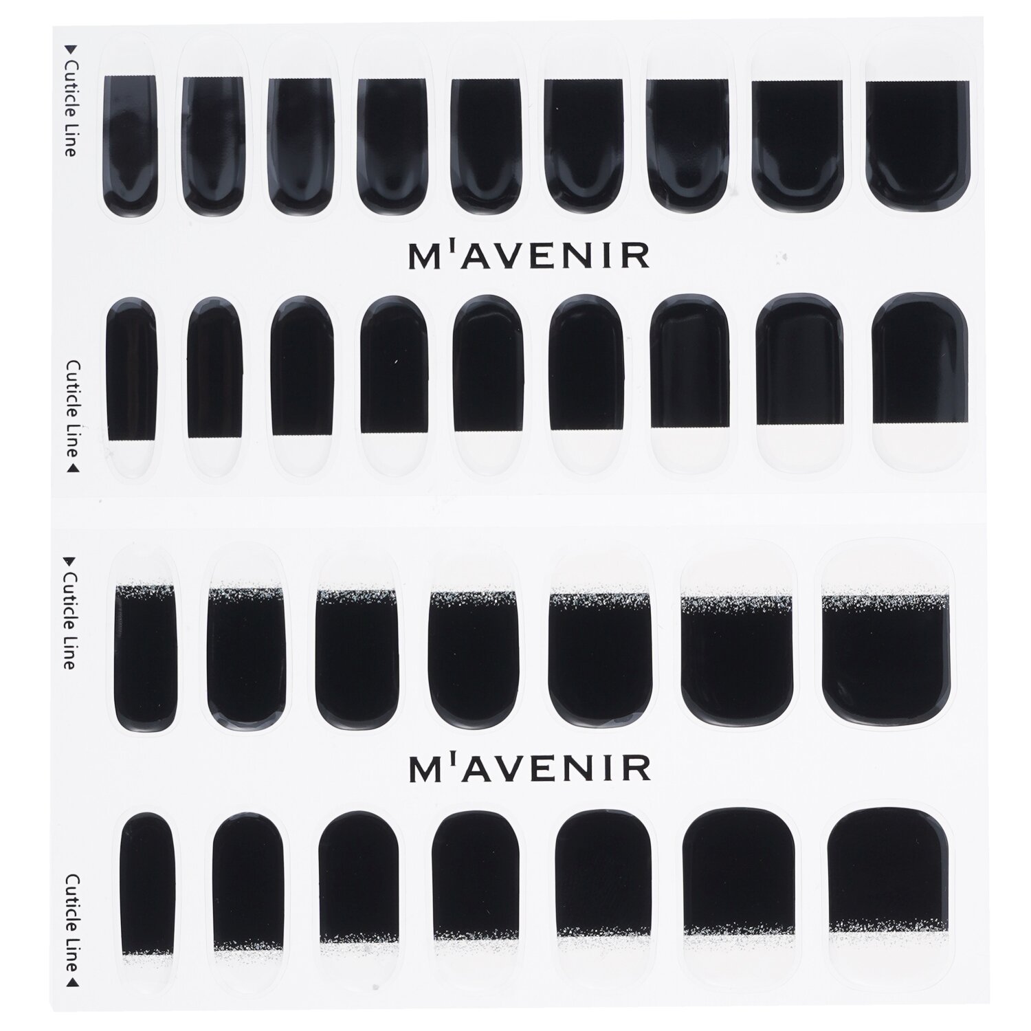 Mavenir Αυτοκόλλητο νυχιών (Μαύρο) 32pcs
