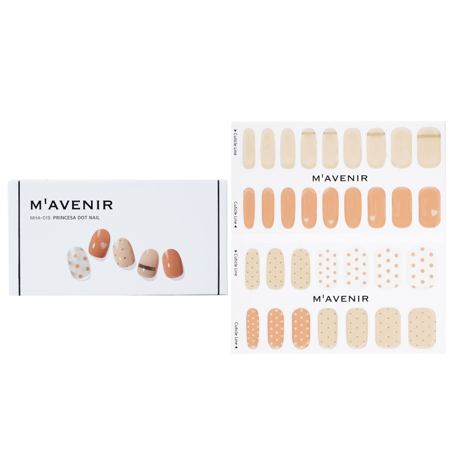 Mavenir Nail Sticker (Orange) 32pcs