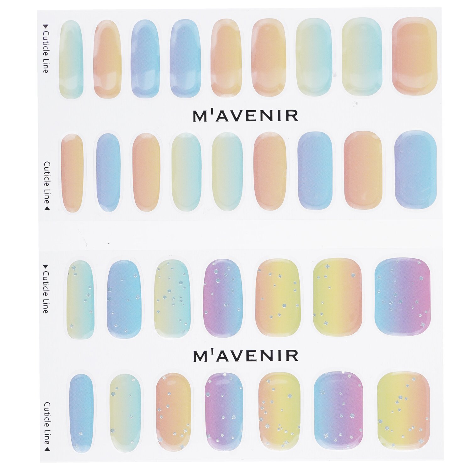 Mavenir Nail Sticker (Assorted Colour) 32pcs