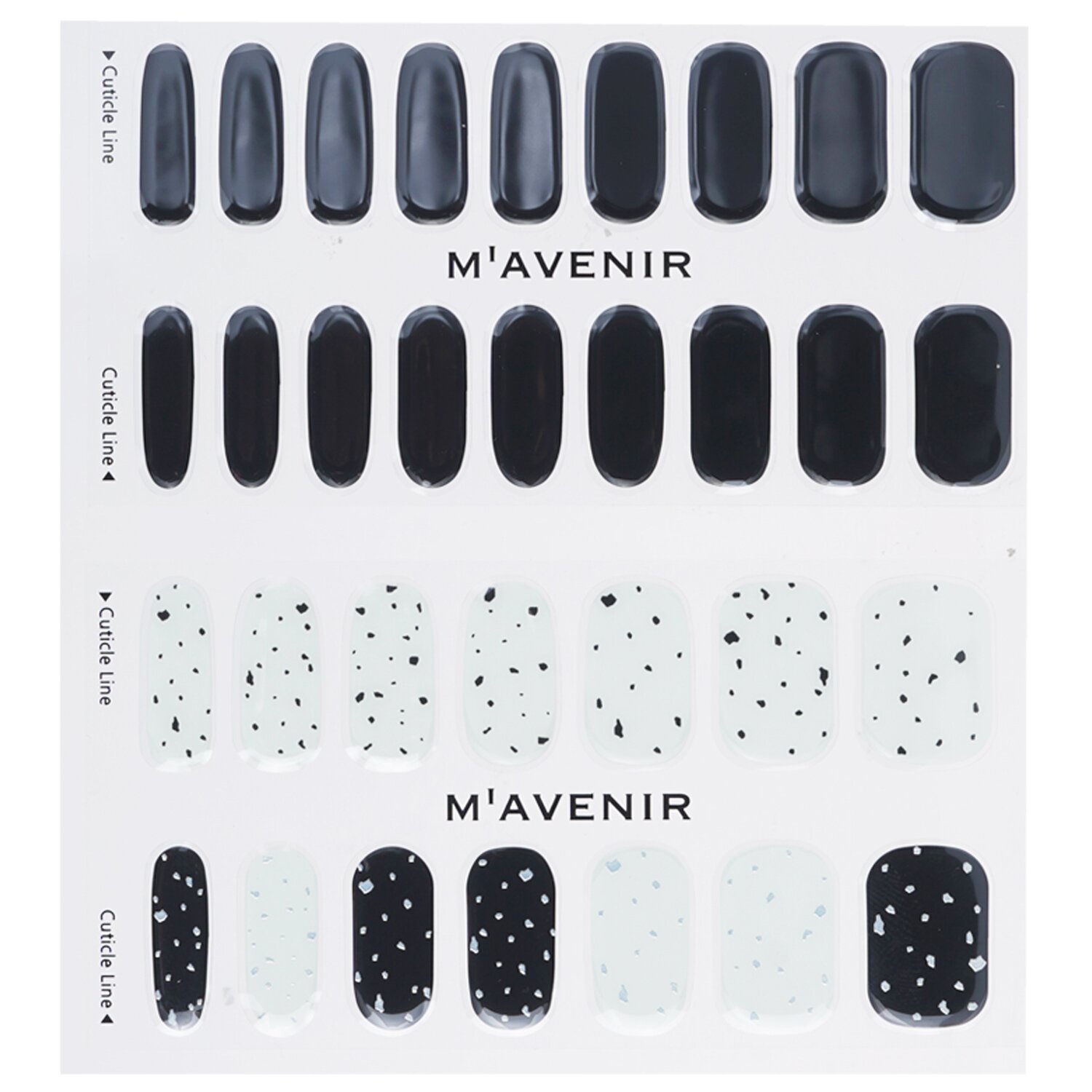 Mavenir Αυτοκόλλητο νυχιών (Μαύρο) 32pcs