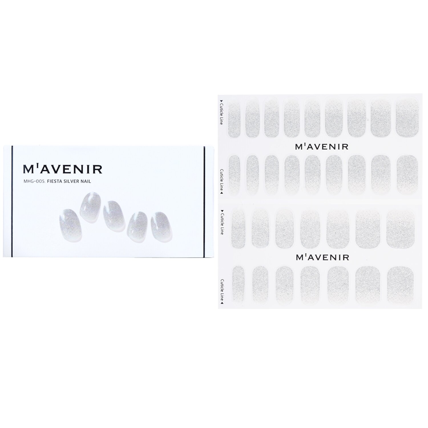 Mavenir Nail Sticker (Grey) 32pcs