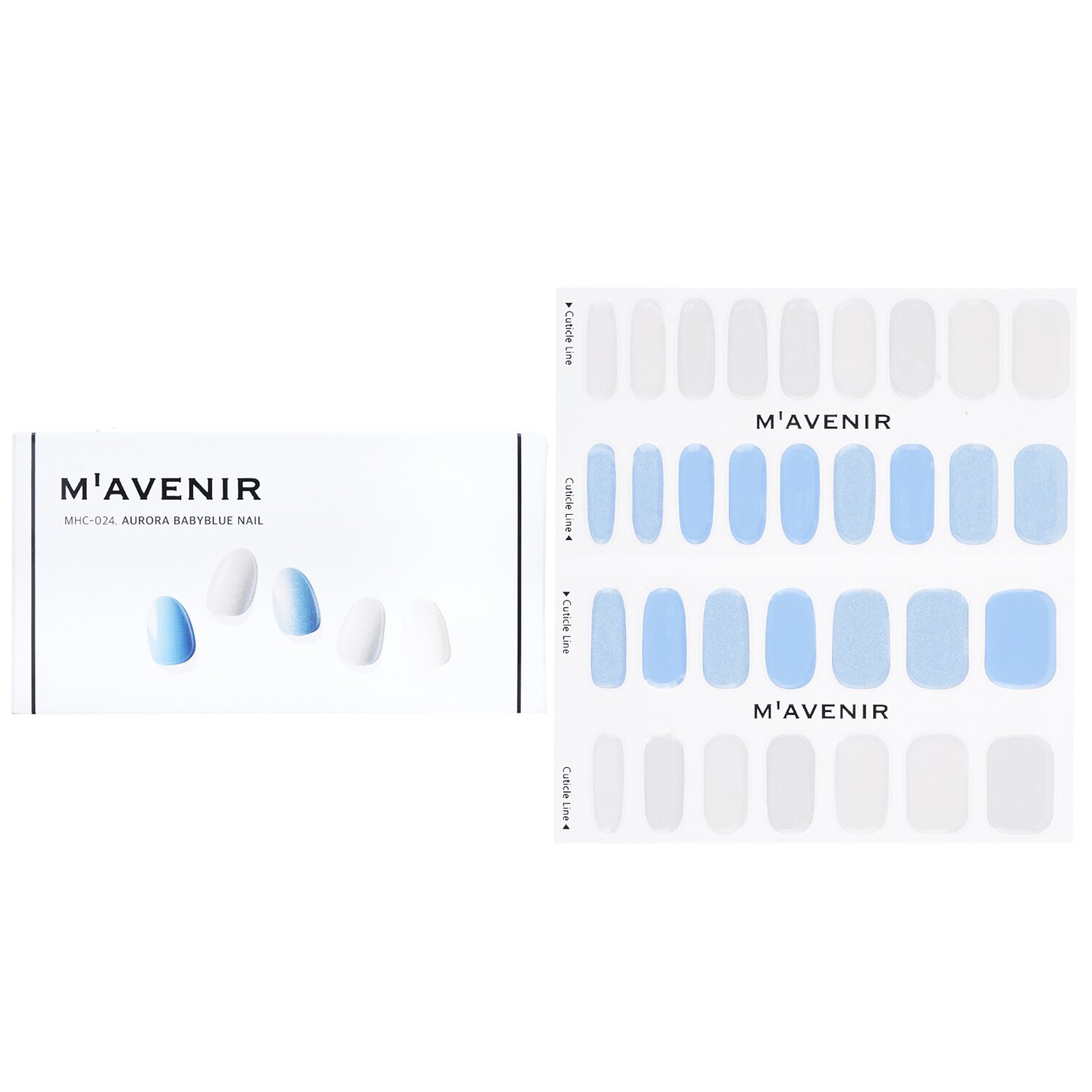 Mavenir Nail Sticker (Blue) 32pcs