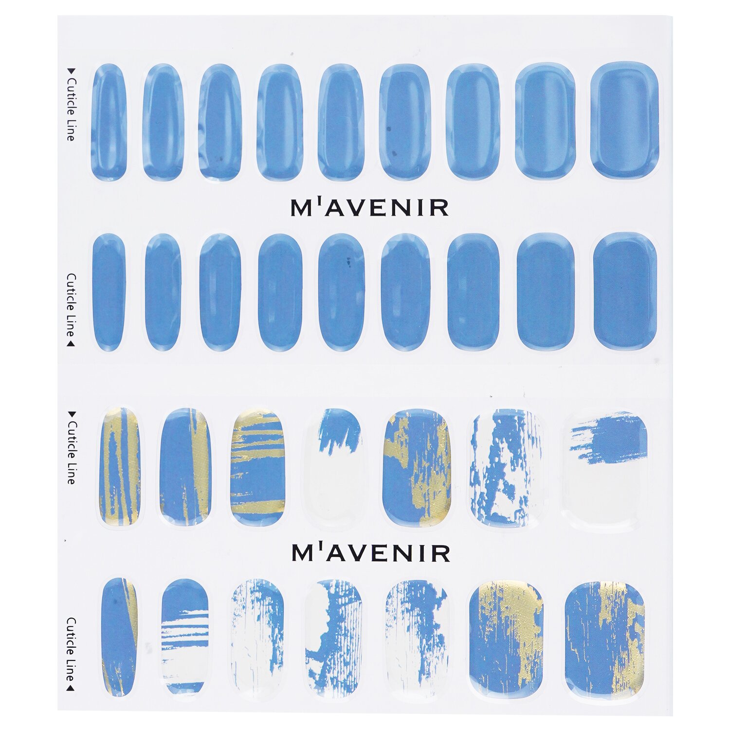 Mavenir Nail Sticker (Blue) 32pcs
