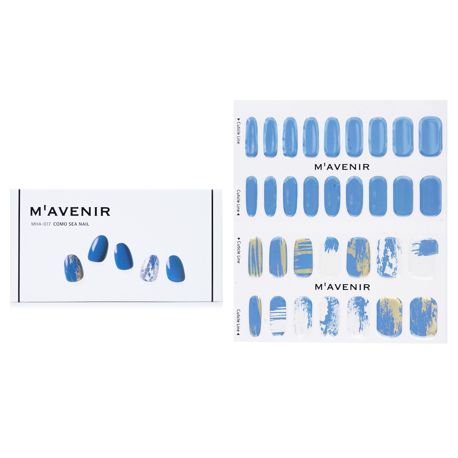 Mavenir Nail Sticker (Blue) 32pcs