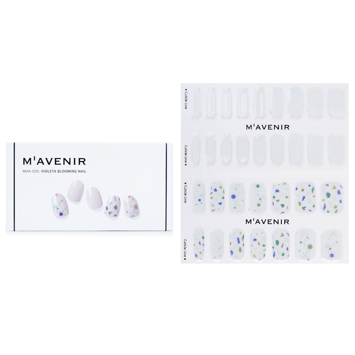 Mavenir Nail Sticker (White) 32pcs