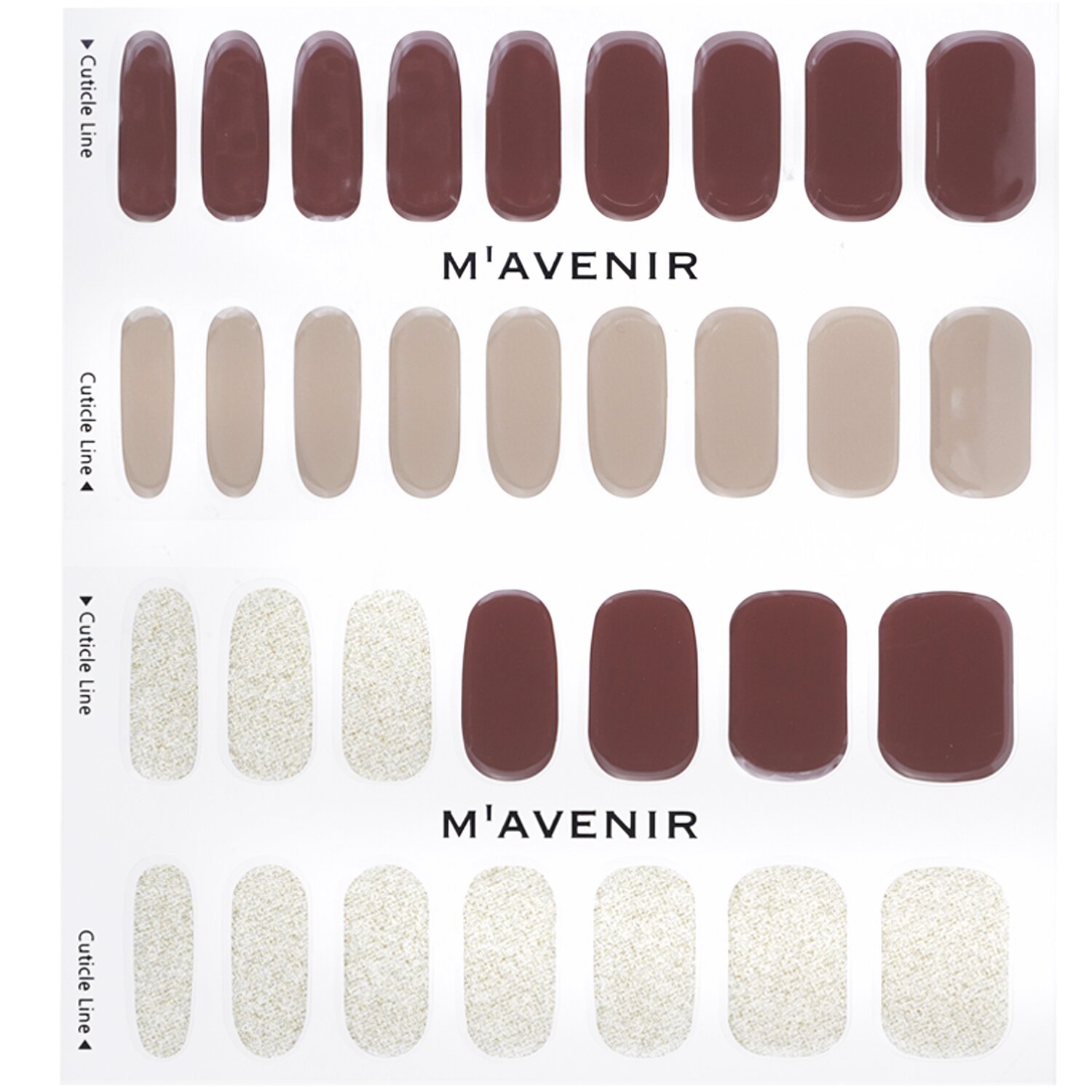 Mavenir Nail Sticker (Assorted Colour) 32pcs