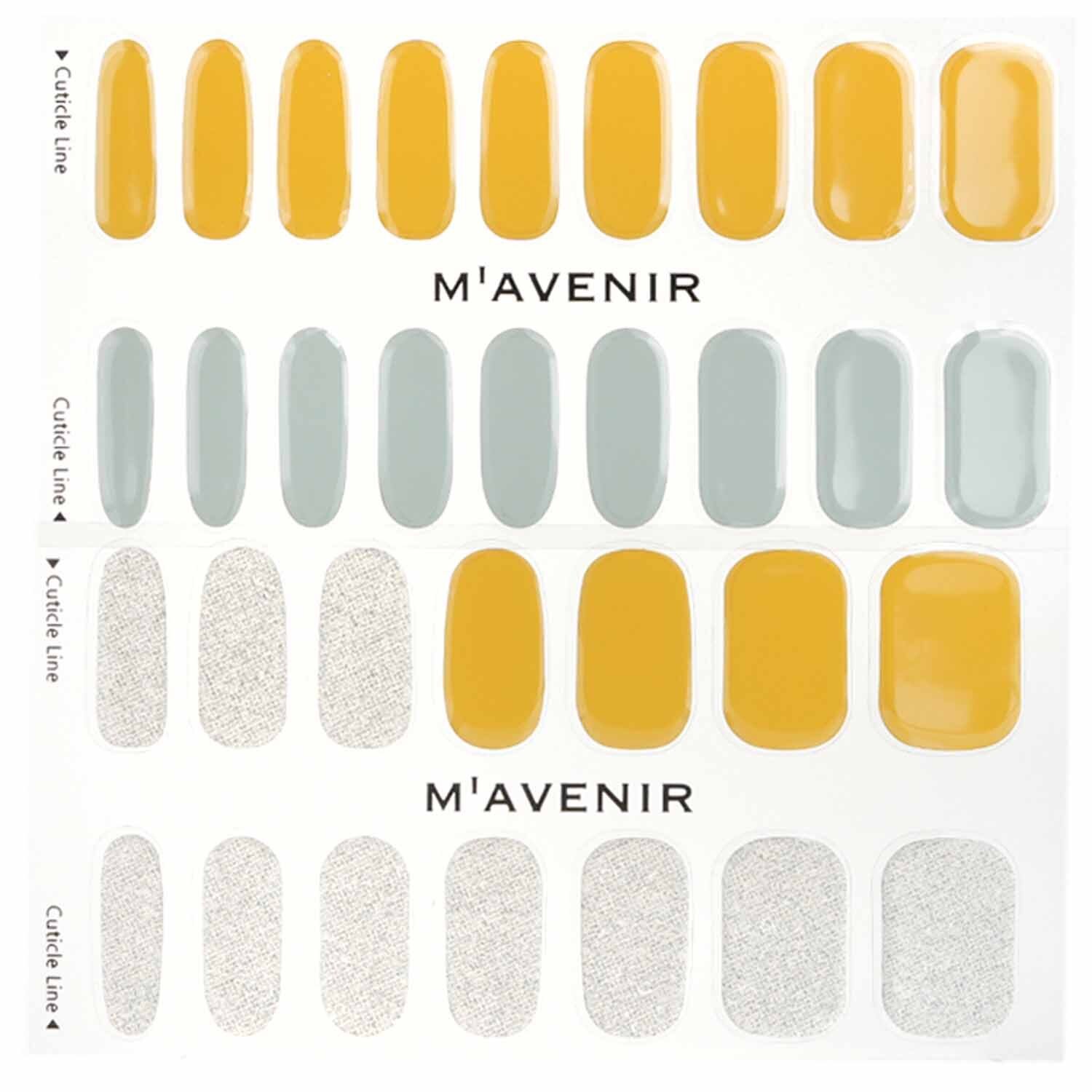 Mavenir Nail Sticker (Yellow) 32pcs