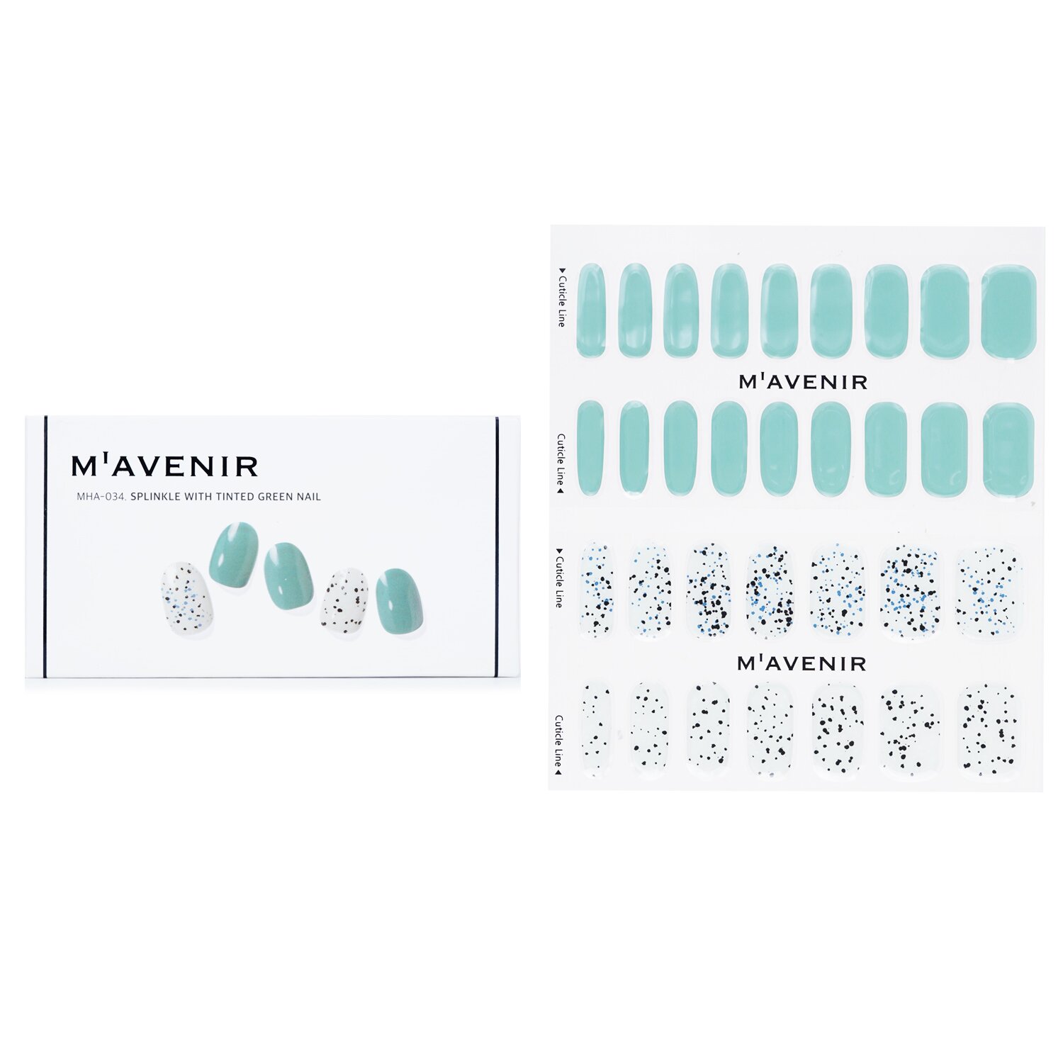Mavenir ملصق الأظافر (أزرق) 32pcs