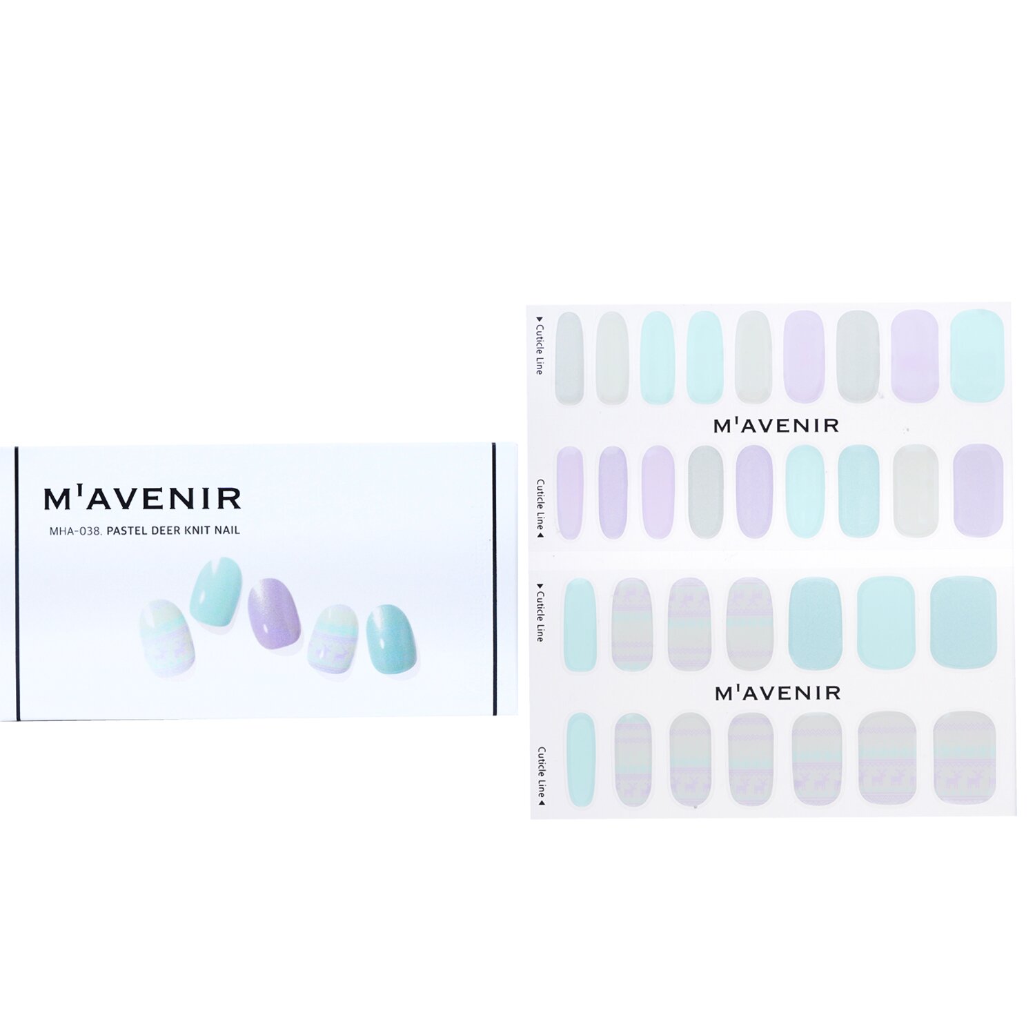 Mavenir Nail Sticker (Assorted Colour) 32pcs