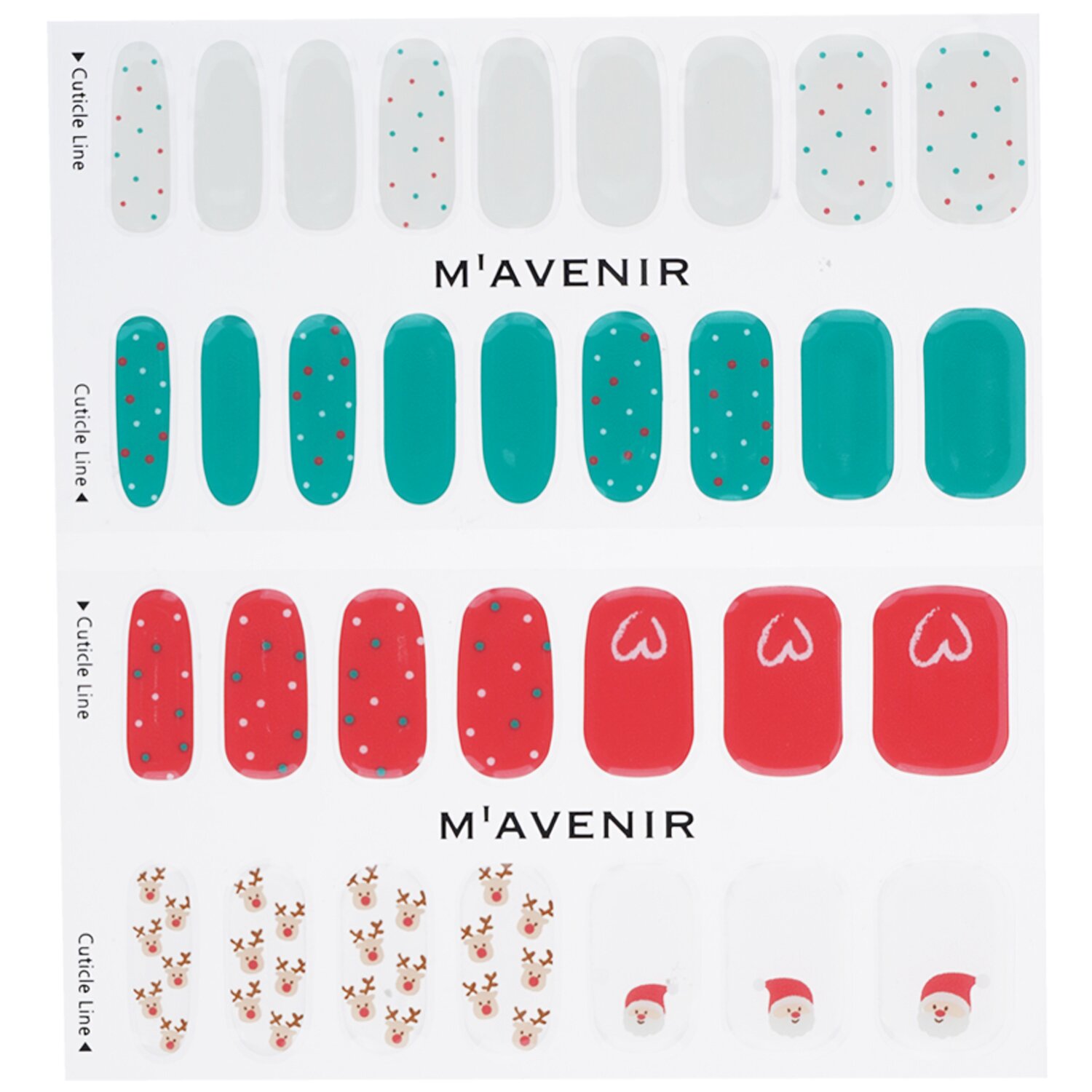 Mavenir ملصق الأظافر (ألوان متنوعة) 32pcs