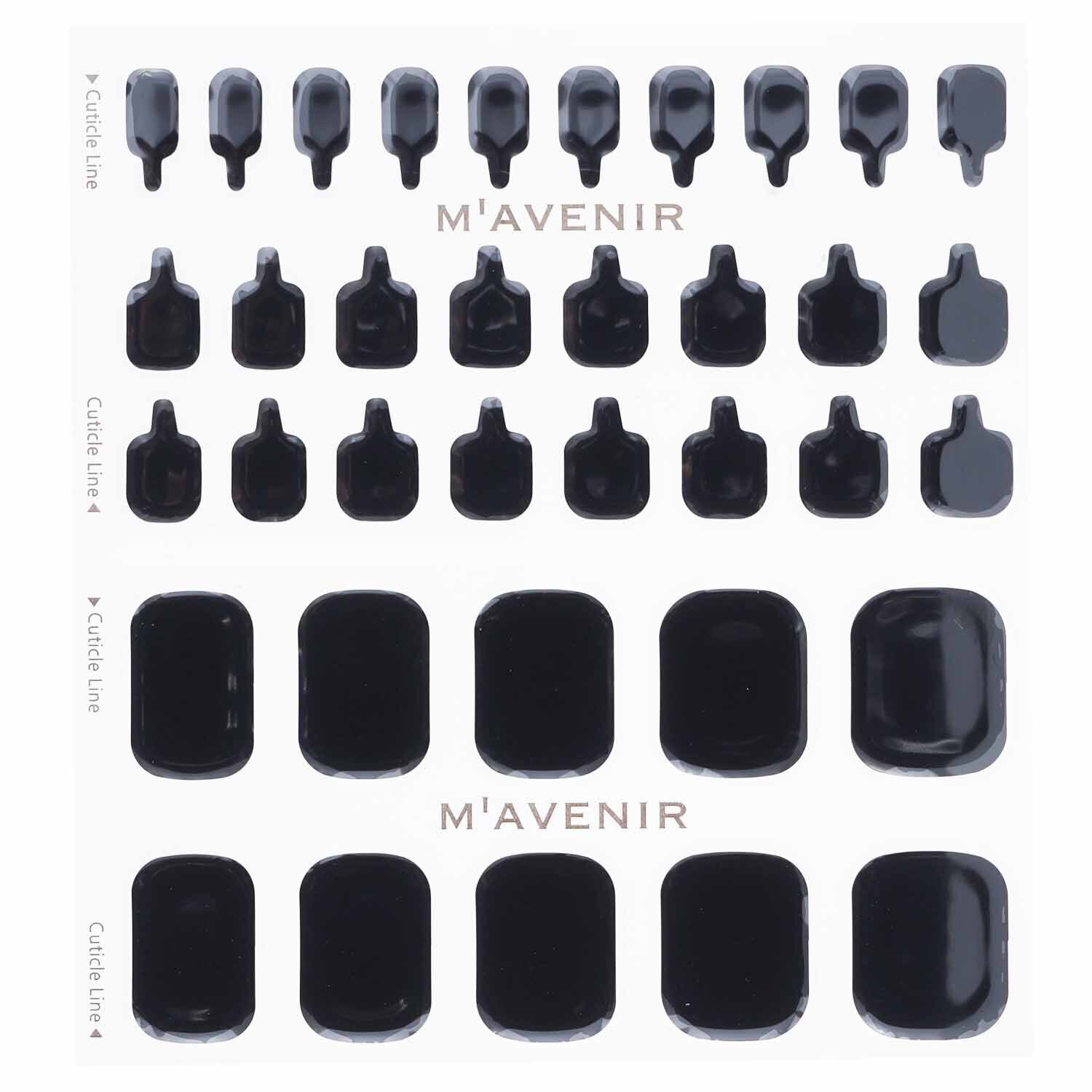 Mavenir Αυτοκόλλητο νυχιών (Μαύρο) 36pcs