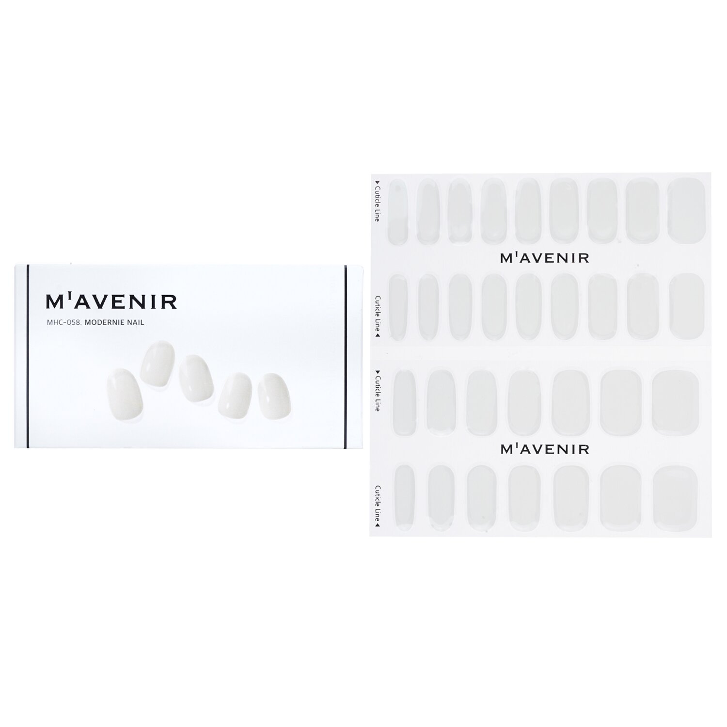 Mavenir Nail Sticker (White) 32pcs