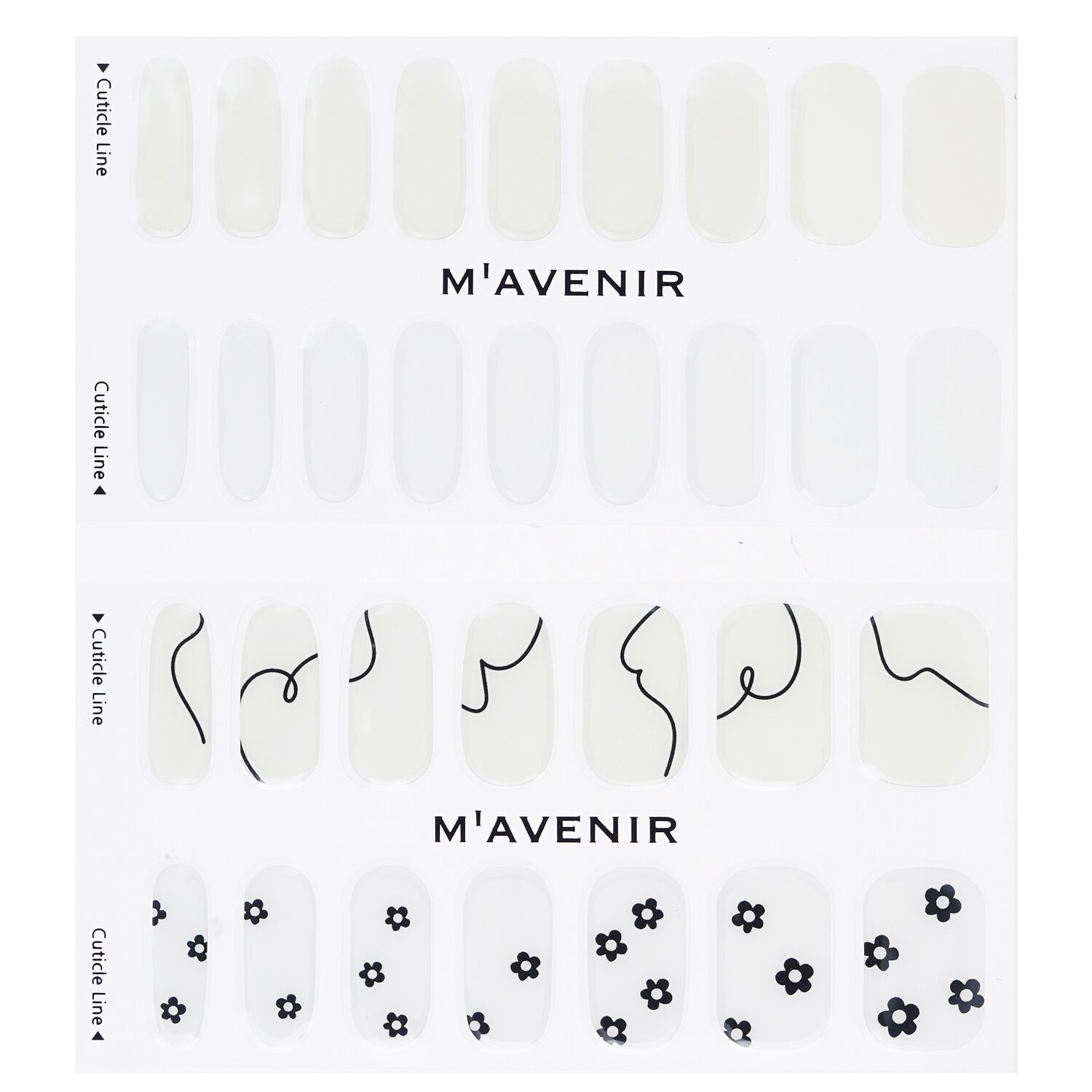 Mavenir Nail Sticker (White) 32pcs