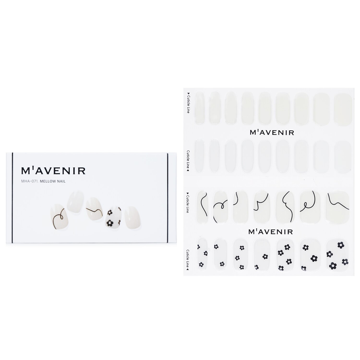 Mavenir Nail Sticker (White) 32pcs