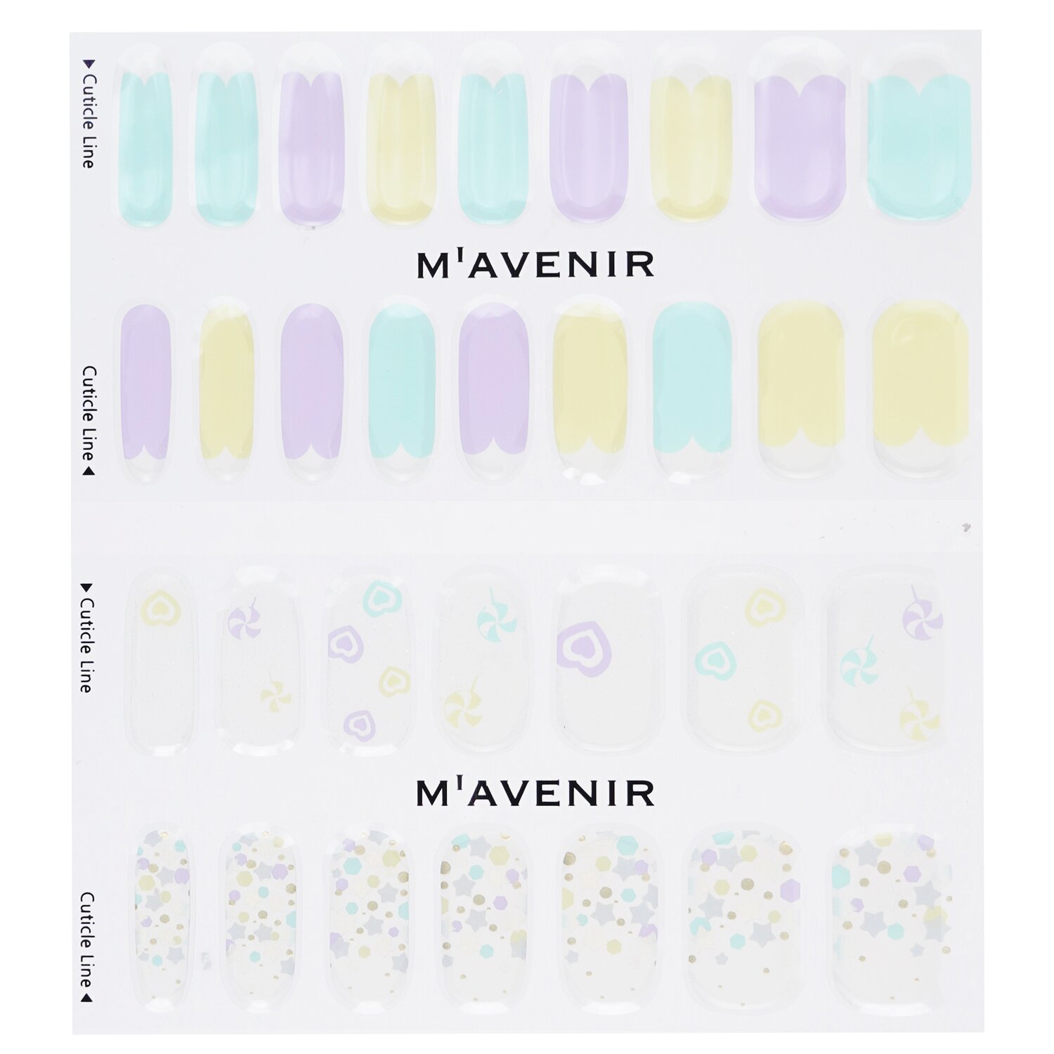 Mavenir Nail Sticker (Assorted Colour) 32pcs