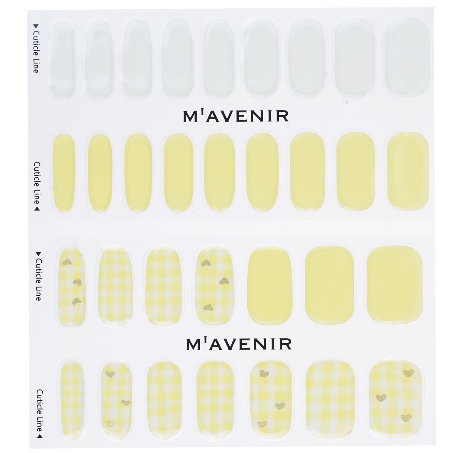 Mavenir Nail Sticker (Yellow) 32pcs