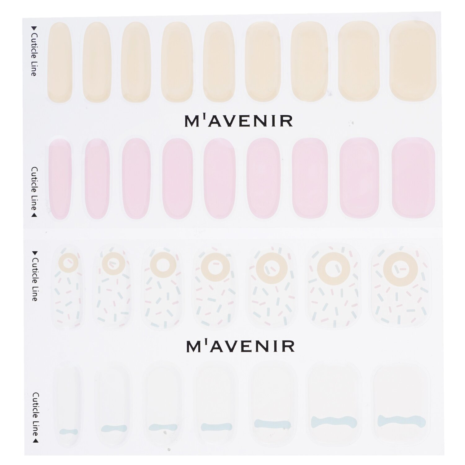 Mavenir Nail Sticker (Assorted Colour) 32pcs