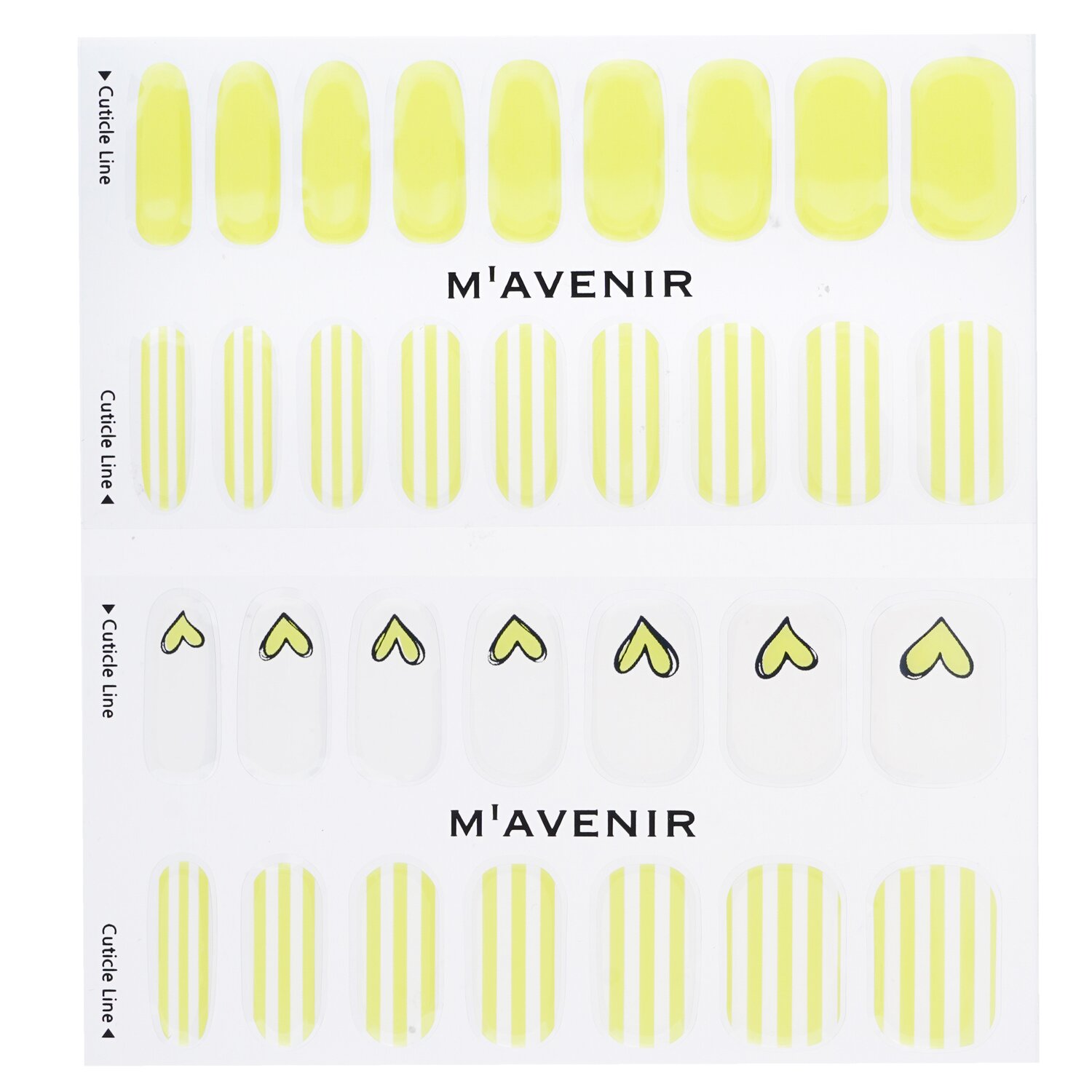 Mavenir Nail Sticker (Yellow) 32pcs