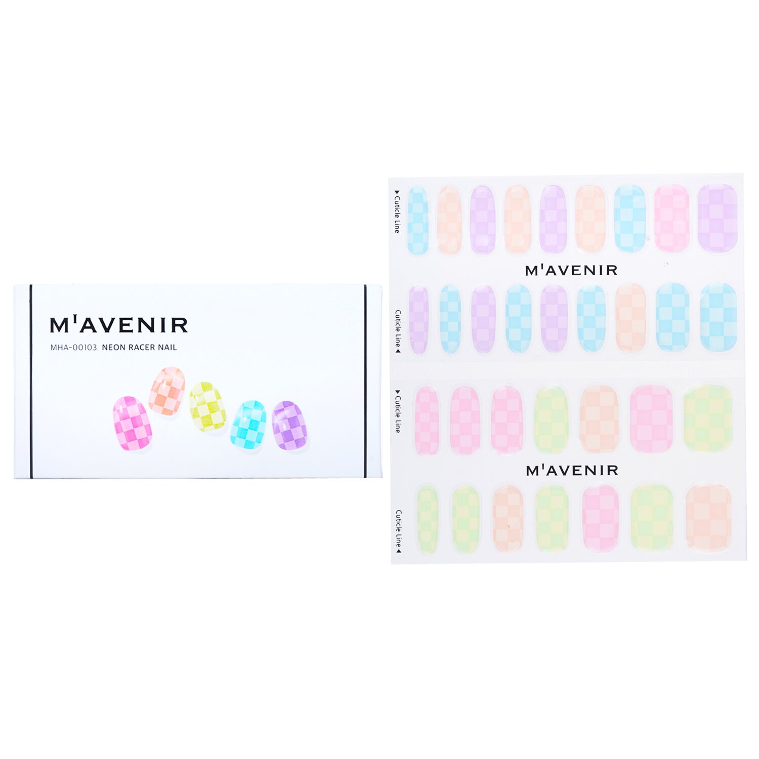 Mavenir Nail Sticker (Assorted Colour) 32pcs