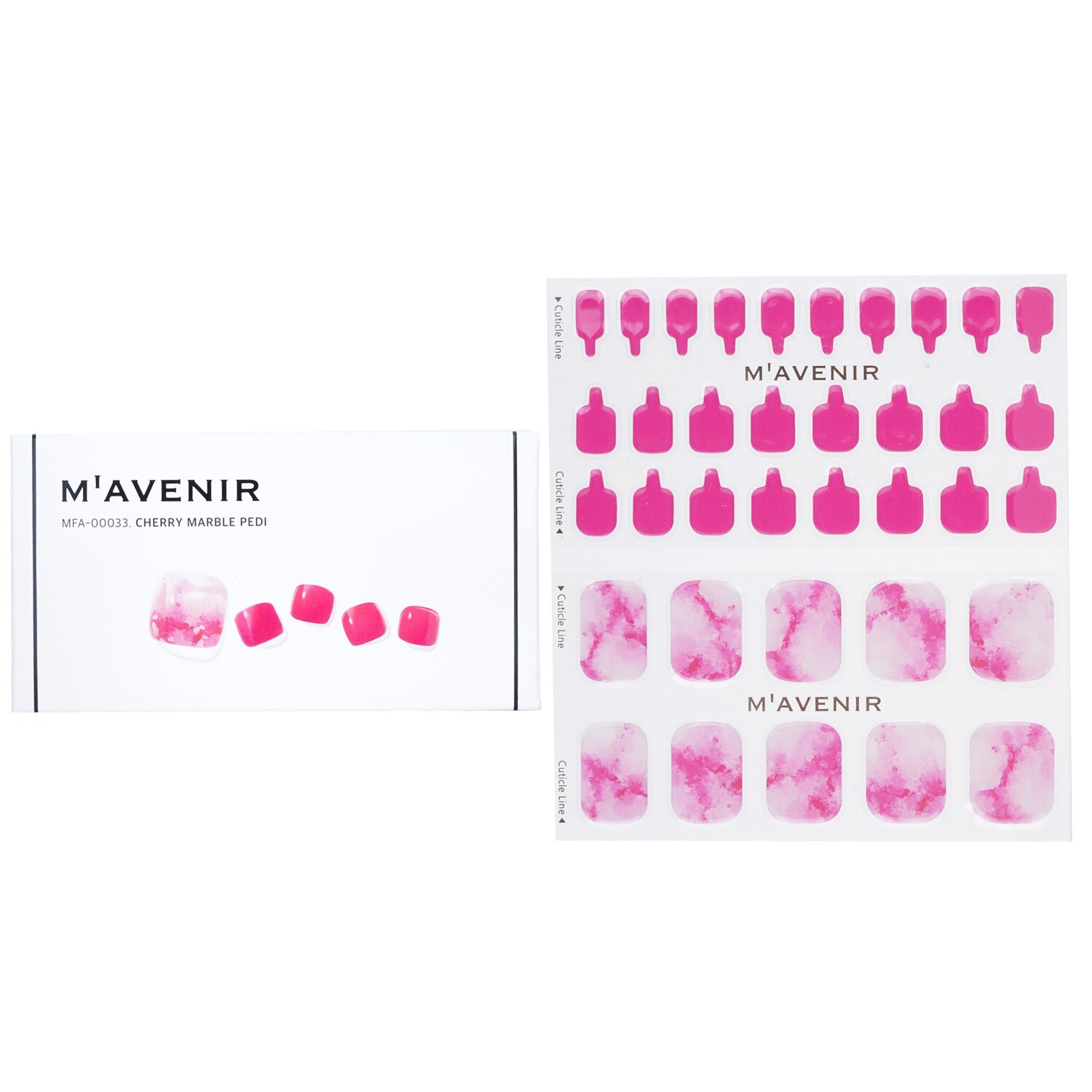 Mavenir ملصق الأظافر (وردي) 36pcs