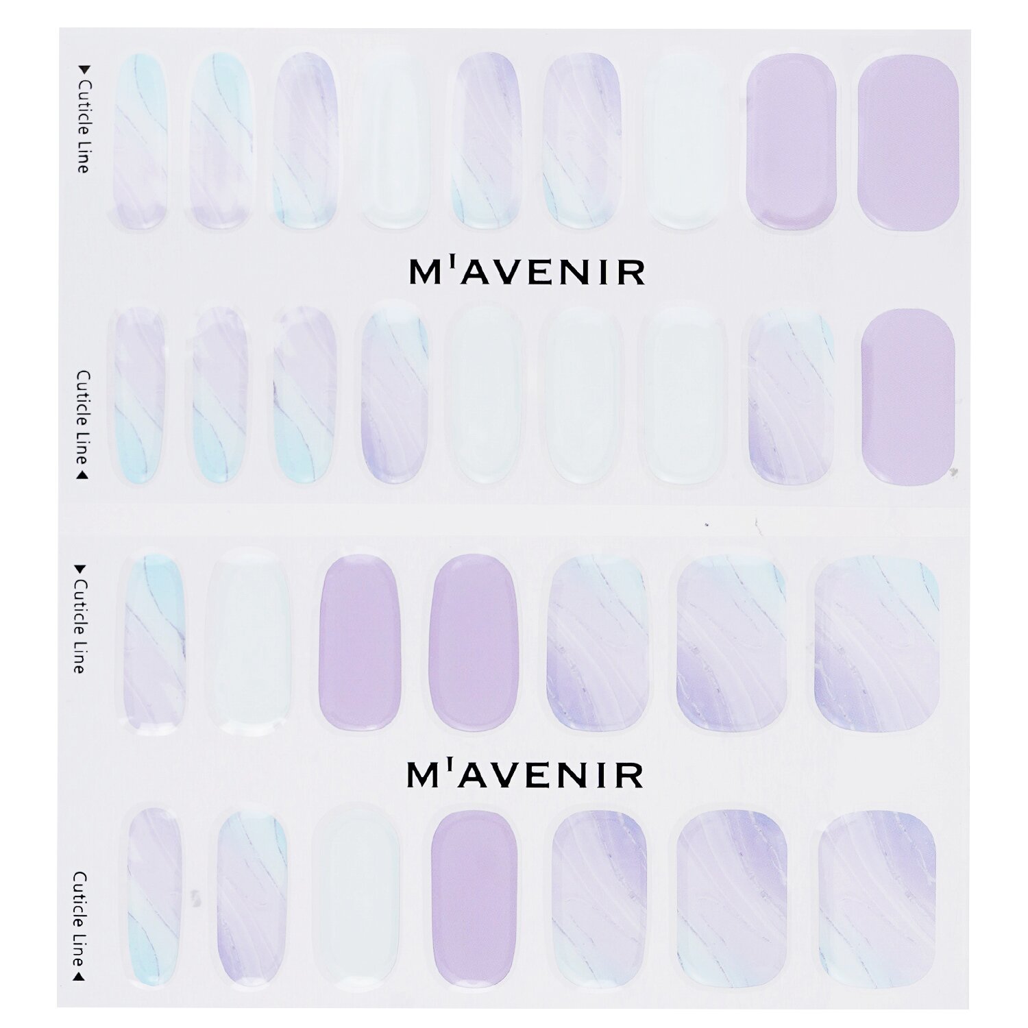 Mavenir Nail Sticker (Assorted Colour) 32pcs
