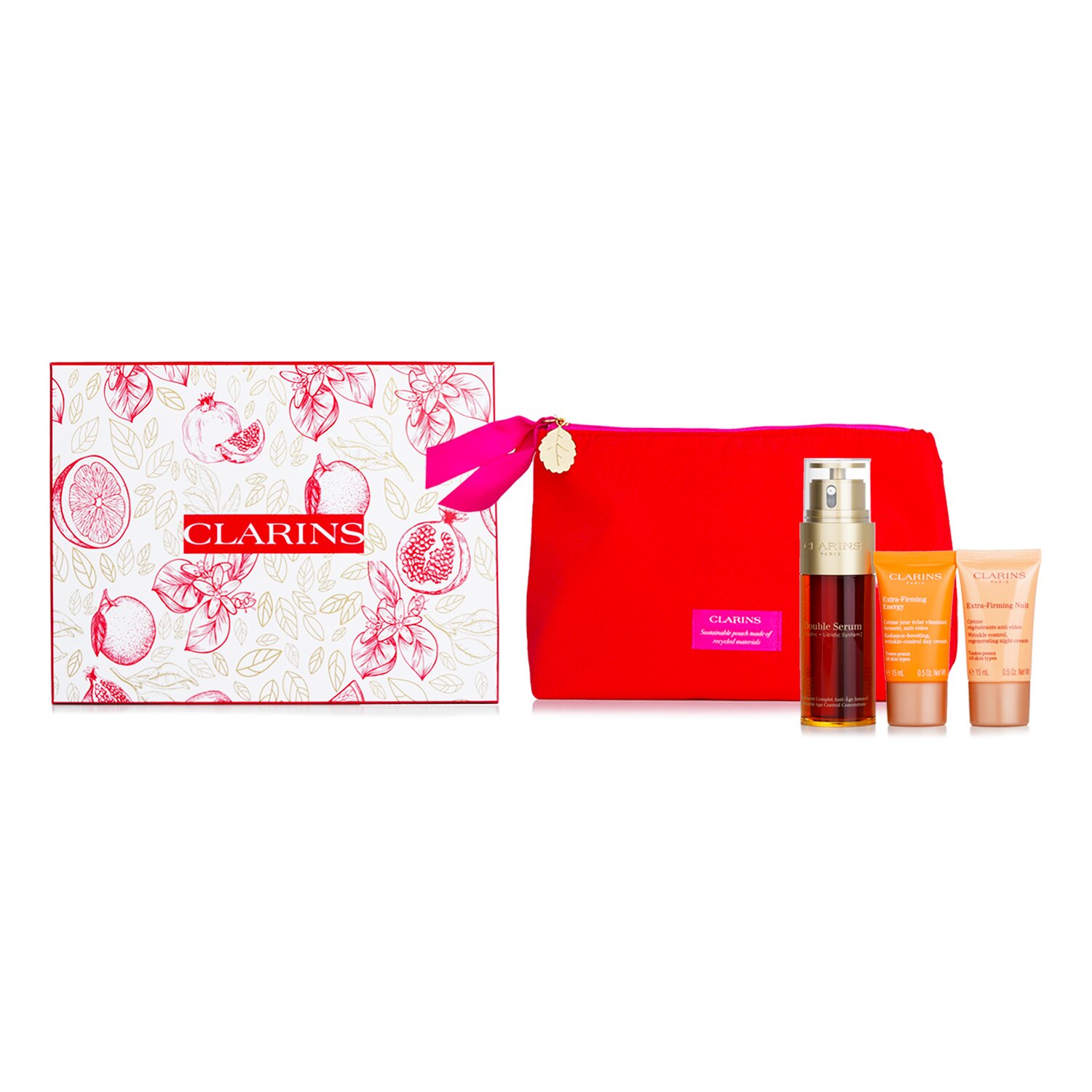 Clarins Kolekcja Double Serum & Extra-Firming 3pcs+1bag