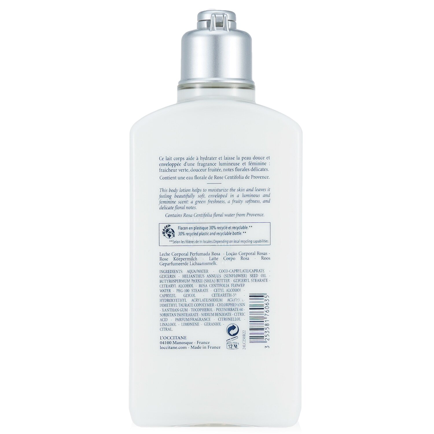 L'Occitane Rose Body Lotion 250ml/8.4oz