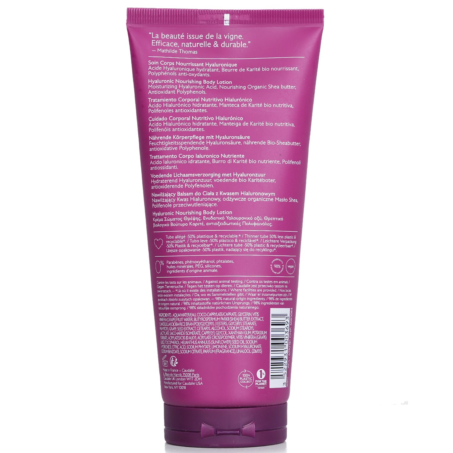 Caudalie The Des Vignes Hyaluronic Nourishing Body Lotion 200ml/6.7oz
