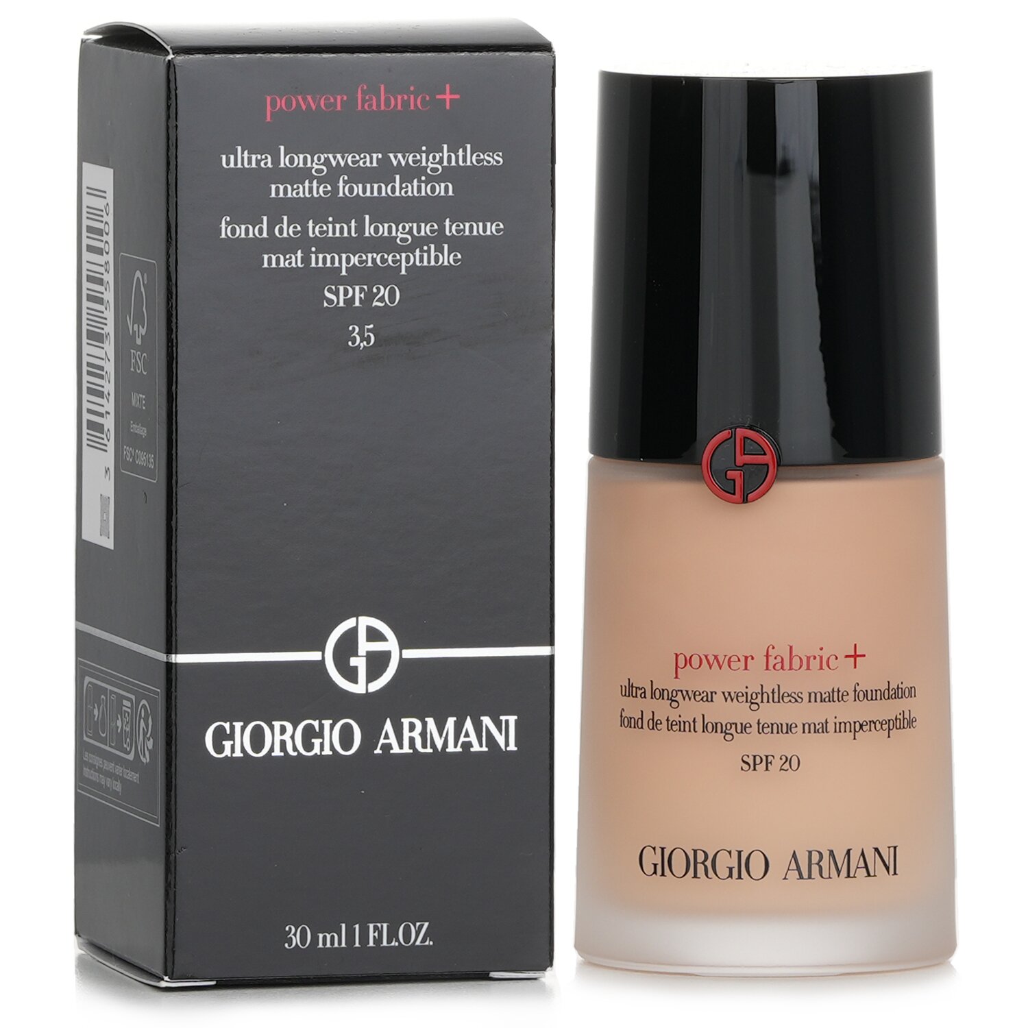 Giorgio Armani Power Fabric+ Ultra Longwear Weightless Matte Foundation SPF 20 30ml/1oz