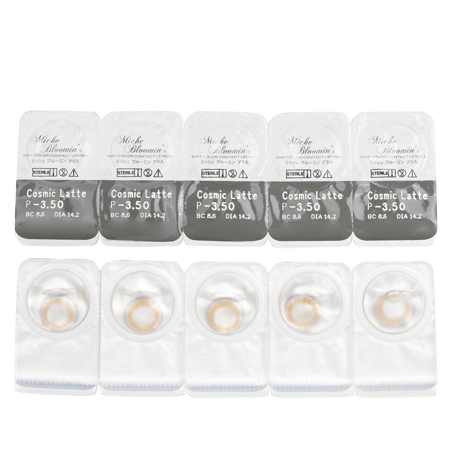Miche Bloomin' Iris Glow 1 Day Color Contact Lenses (502 Cosmic Latte) 10pcs