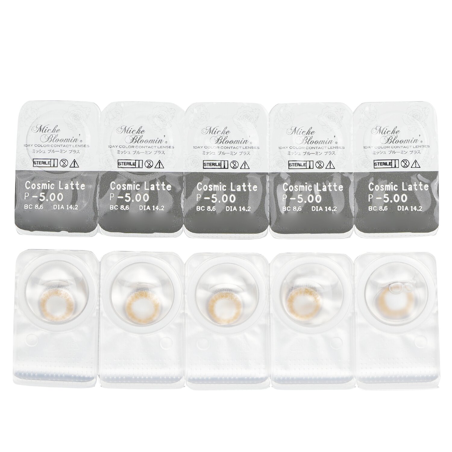 Miche Bloomin' Iris Glow 1 Day Color Contact Lenses (502 Cosmic Latte) 10pcs