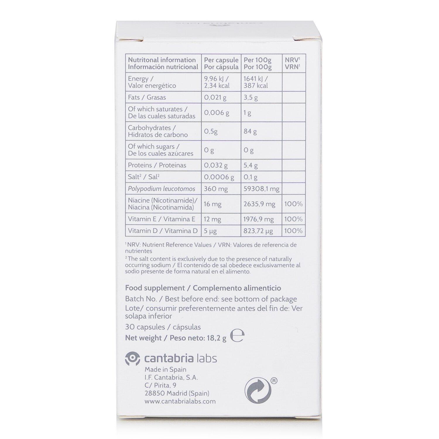 Heliocare by Cantabria Labs D Plus Capsules 30capsules