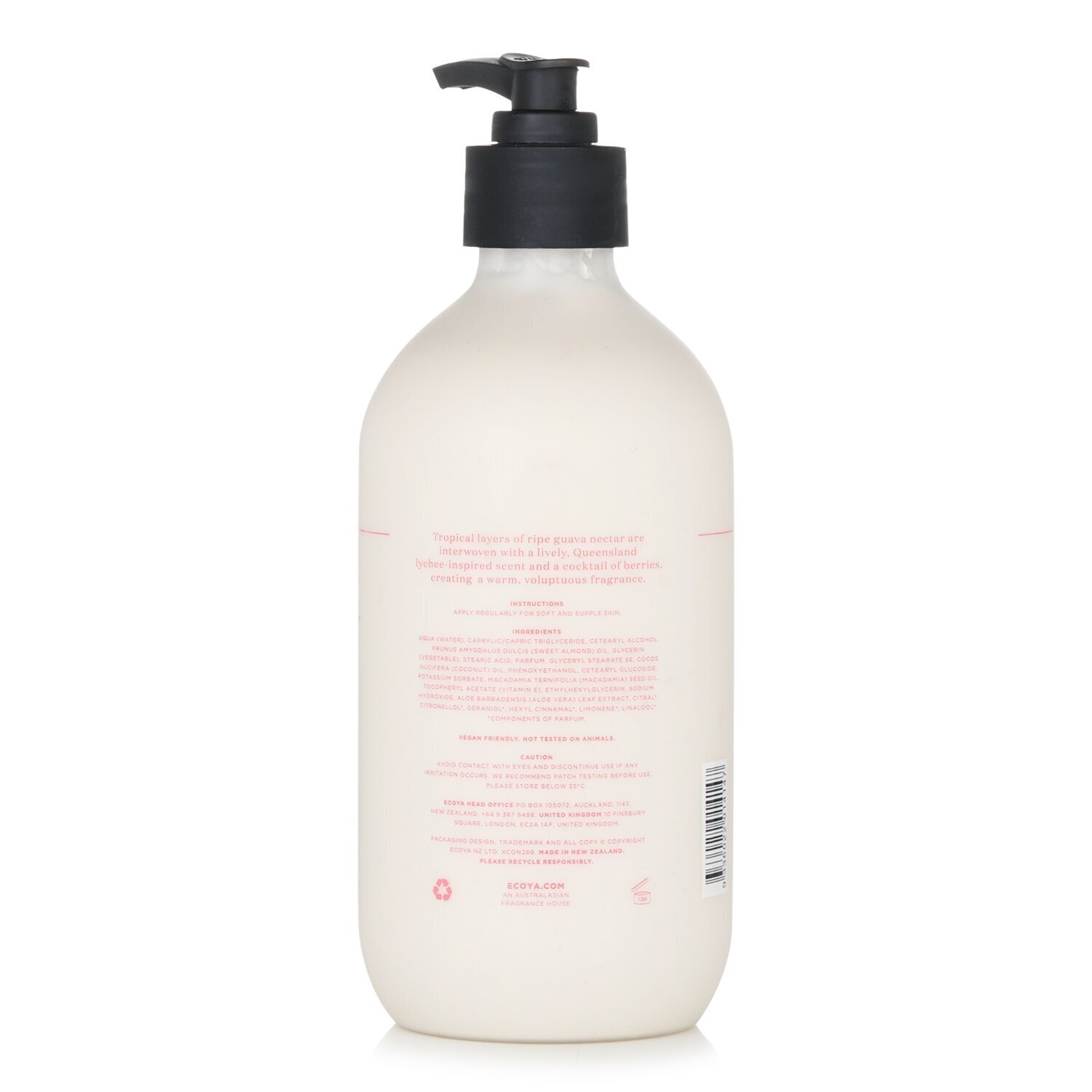 Ecoya Hand & Body Lotion - Guava & Lychee 450ml/15.2oz