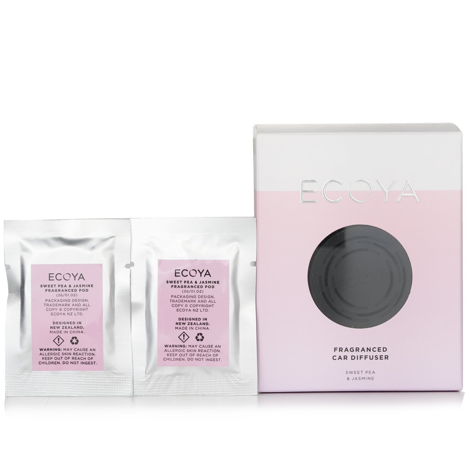 Ecoya Car Diffuser - Sweet Pea & Jasmine 1pc