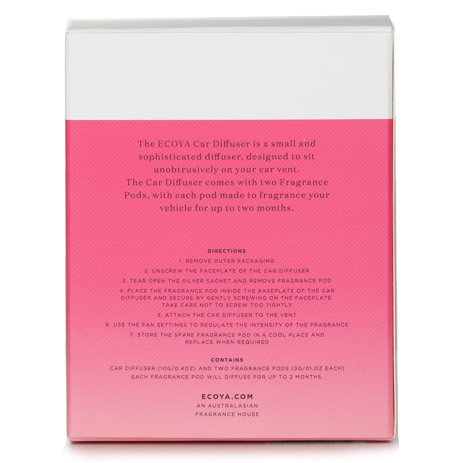 Ecoya Car Diffuser - Guava & Lychee Sorbet 1pc