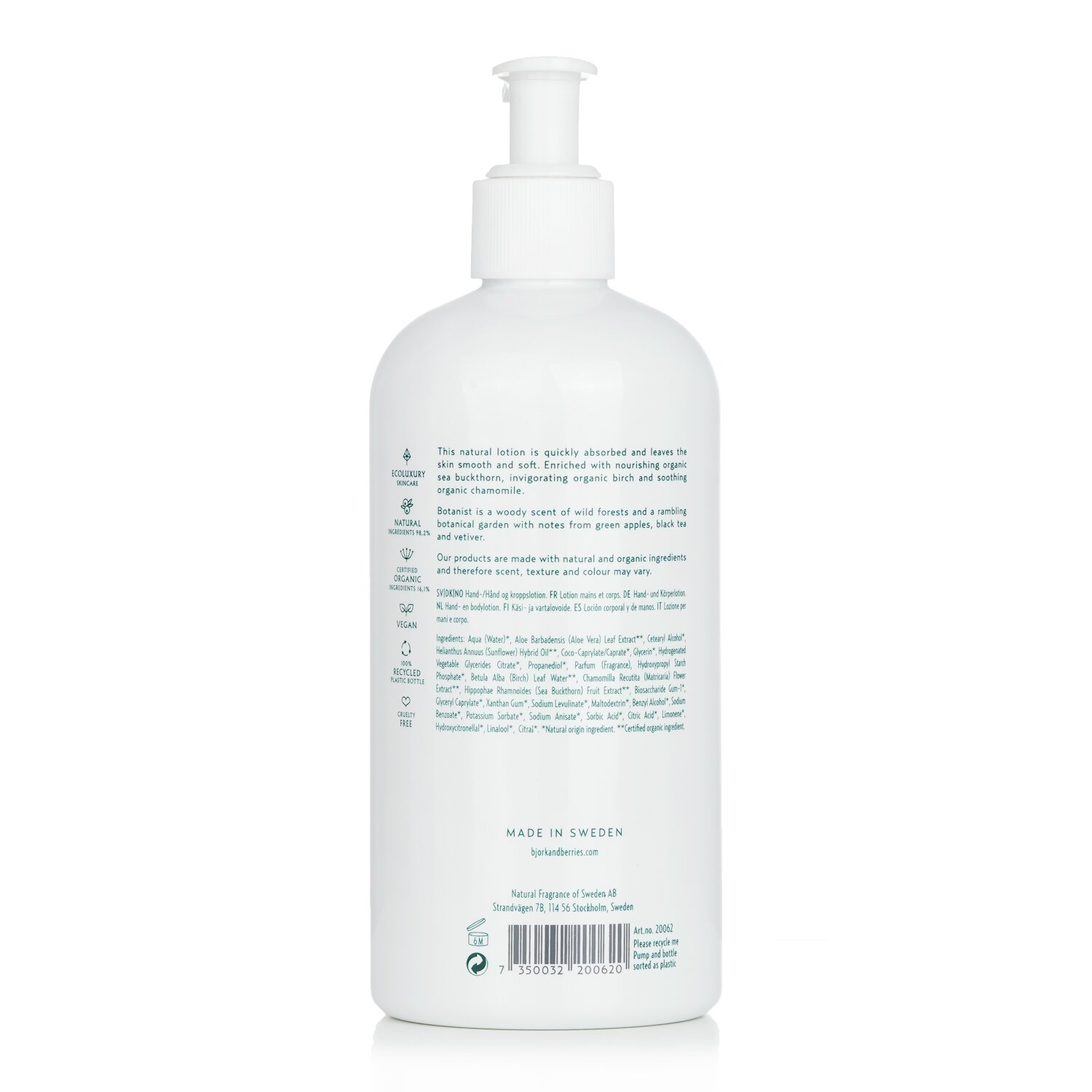 Bjork & Berries Botanist Hand & Body Lotion 400ml/13.5oz