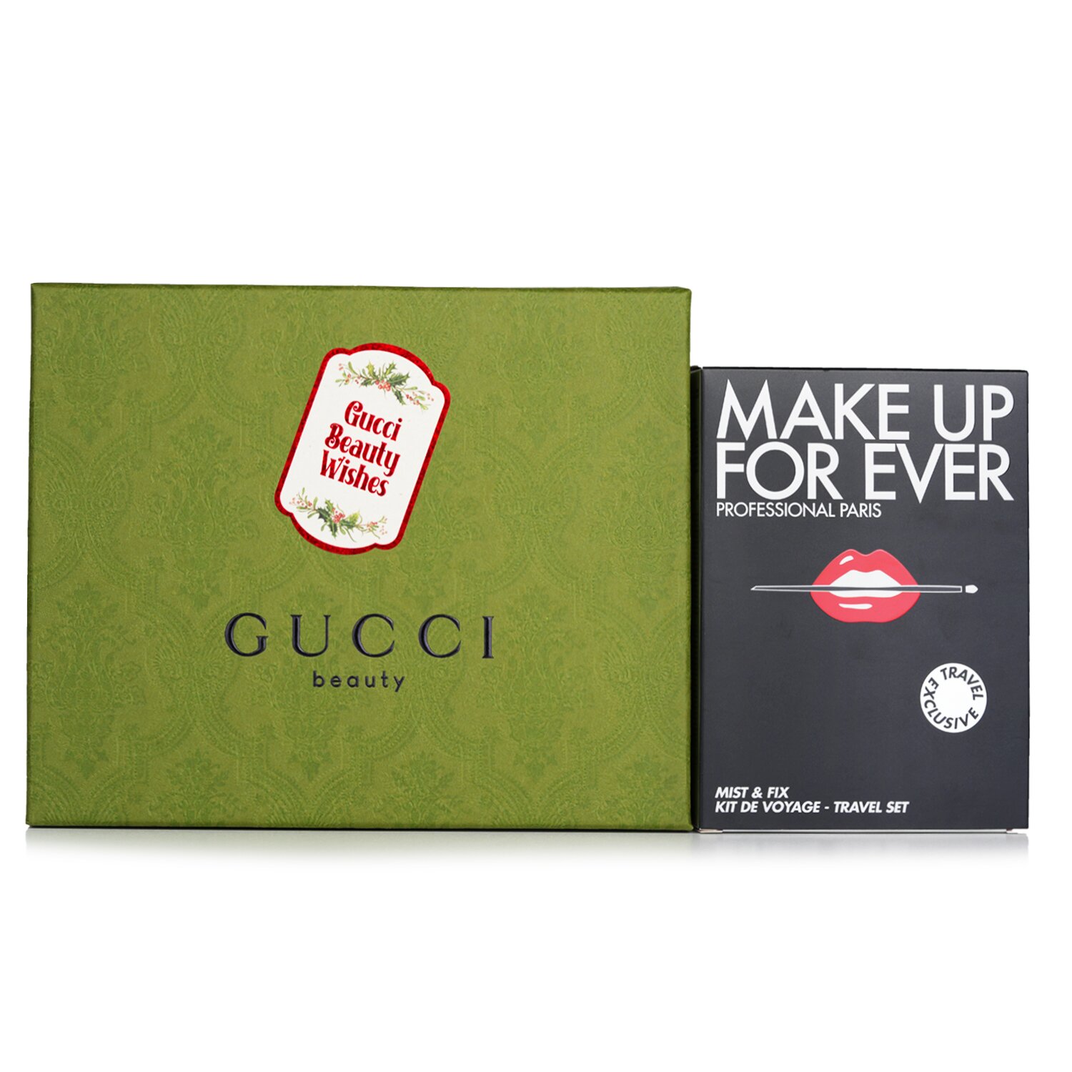 Gucci Gucci Bloom Eau De Parfum Coffret 3pcs + Make Up For Ever Mist & Fix Travel Set 3pcs 3pcs+3pcs
