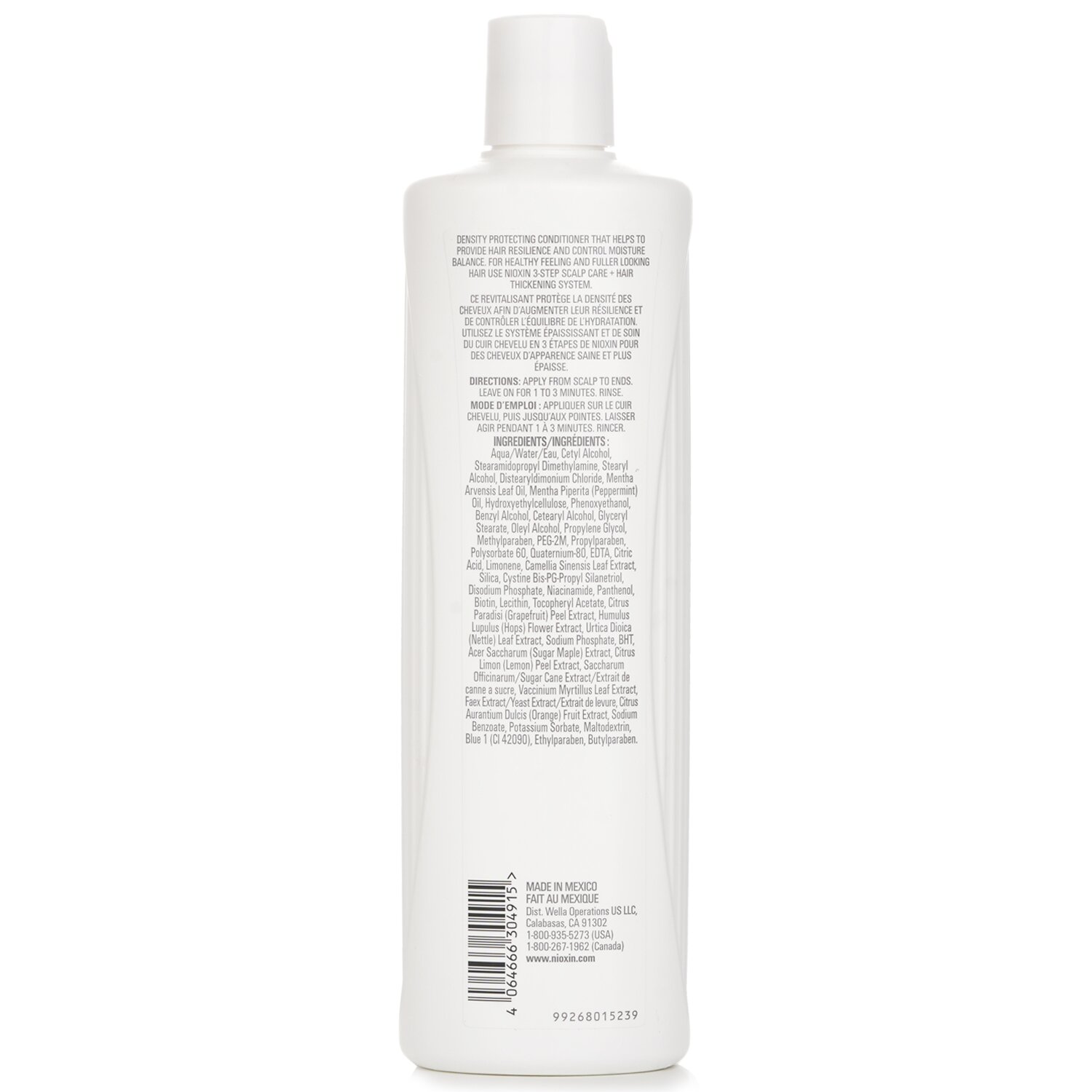 Nioxin Density System 1 Scalp Therapy Conditioner (Natural Hair, Light Thinning) 500ml/16.9oz