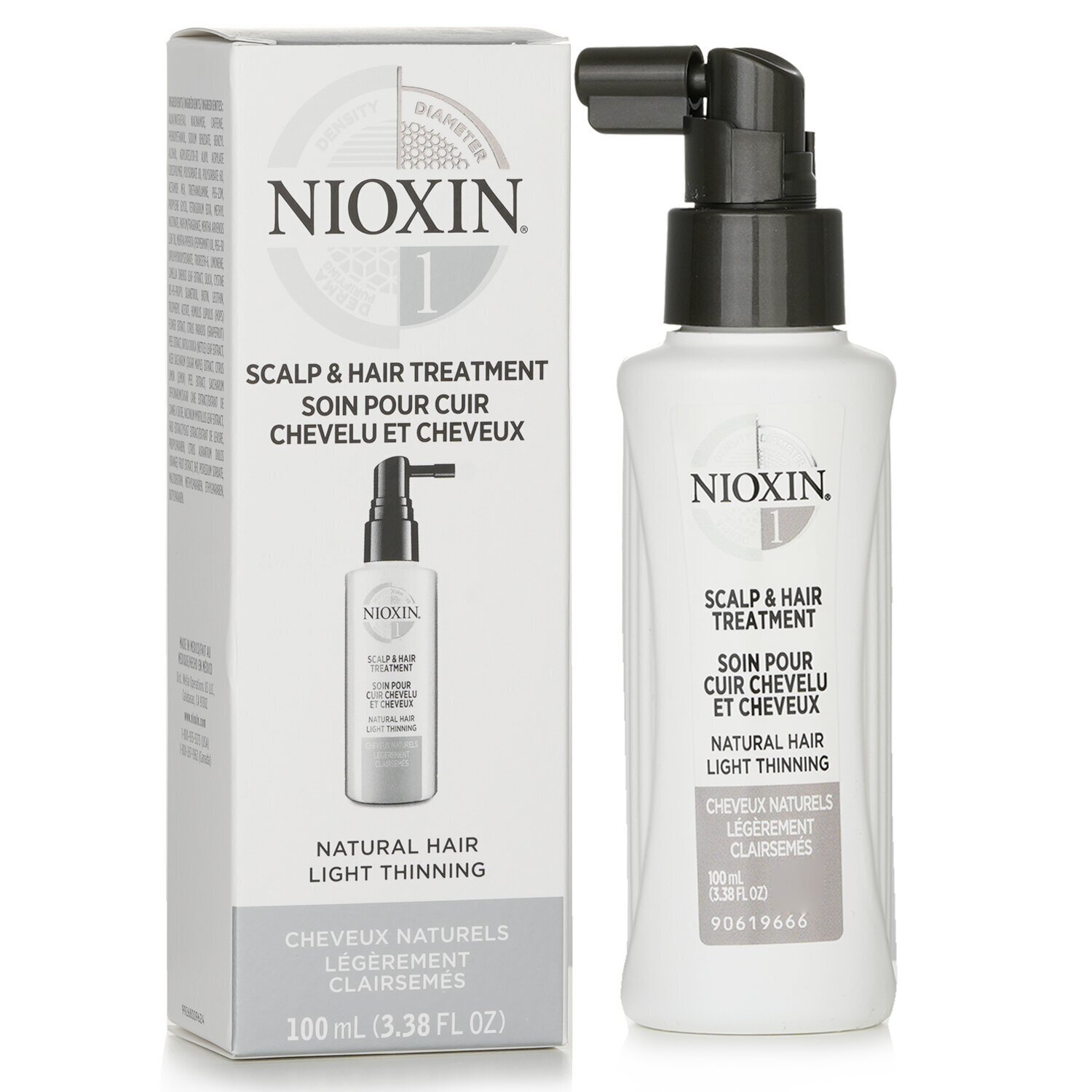 Nioxin Diameter System 1 Tratamiento de Cuero Cabelludo & Cabello (Cabello Natural, Adelgazante Ligero) 100ml/3.38oz
