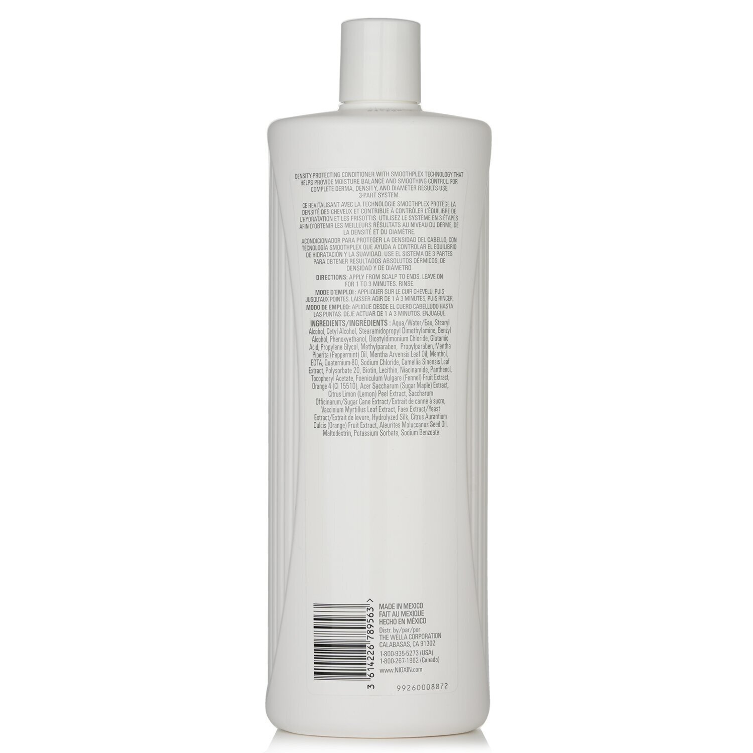 丽康丝 Nioxin Density System 6 Scalp Therapy Conditioner (Chemically Treated Hair, Progressed Thinning, Color Safe) 1000ml/33.8oz