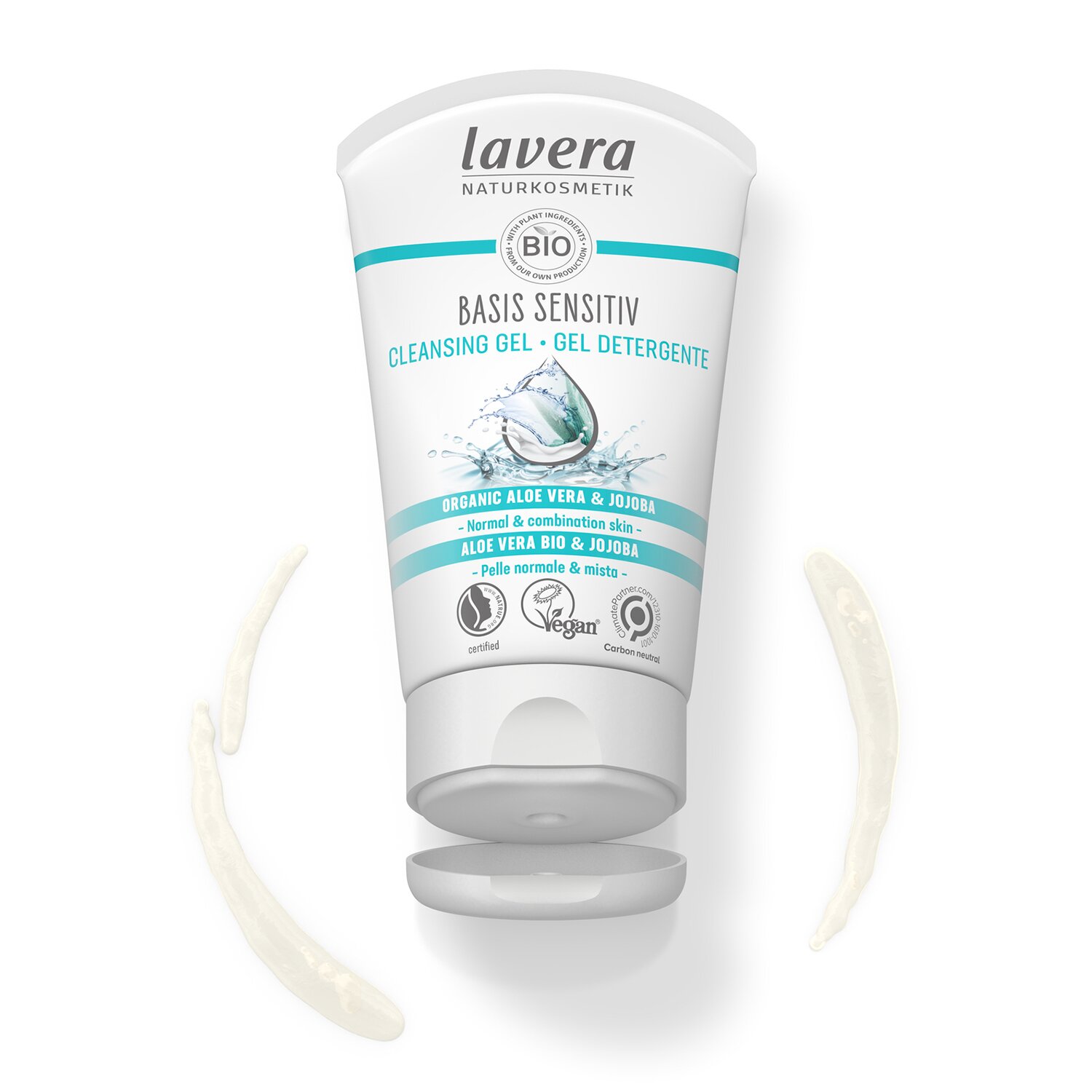 Lavera Żel do mycia Basis Sensitiv - organiczny aloes i jojoba (do skóry normalnej i mieszanej) 125ml/4oz