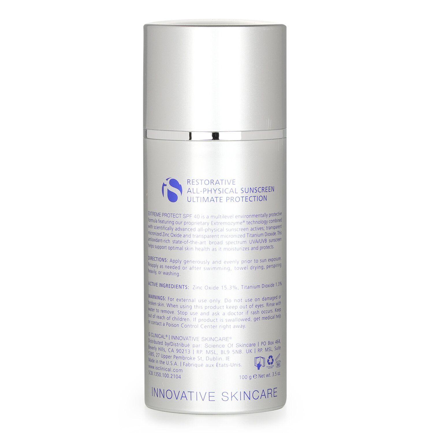 IS Clinical Krém na opalování Extreme Protect SPF 40 100g/3.5oz