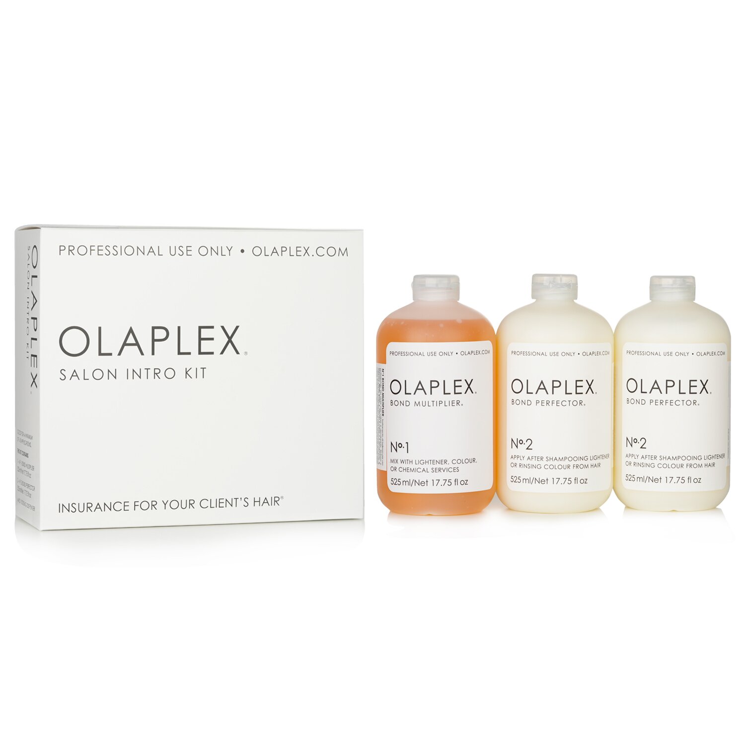 Olaplex Salon Intro Kit: No. 1 Bond Multiplier 525ml + No. 2 Bond Perfector 525ml x2 3pcs